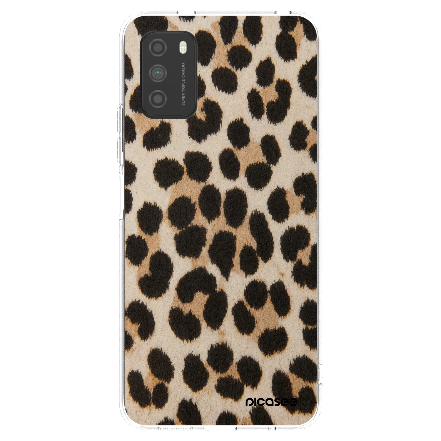 Picasee silikonový průhledný obal pro Xiaomi Poco M3 - Brown Tiger