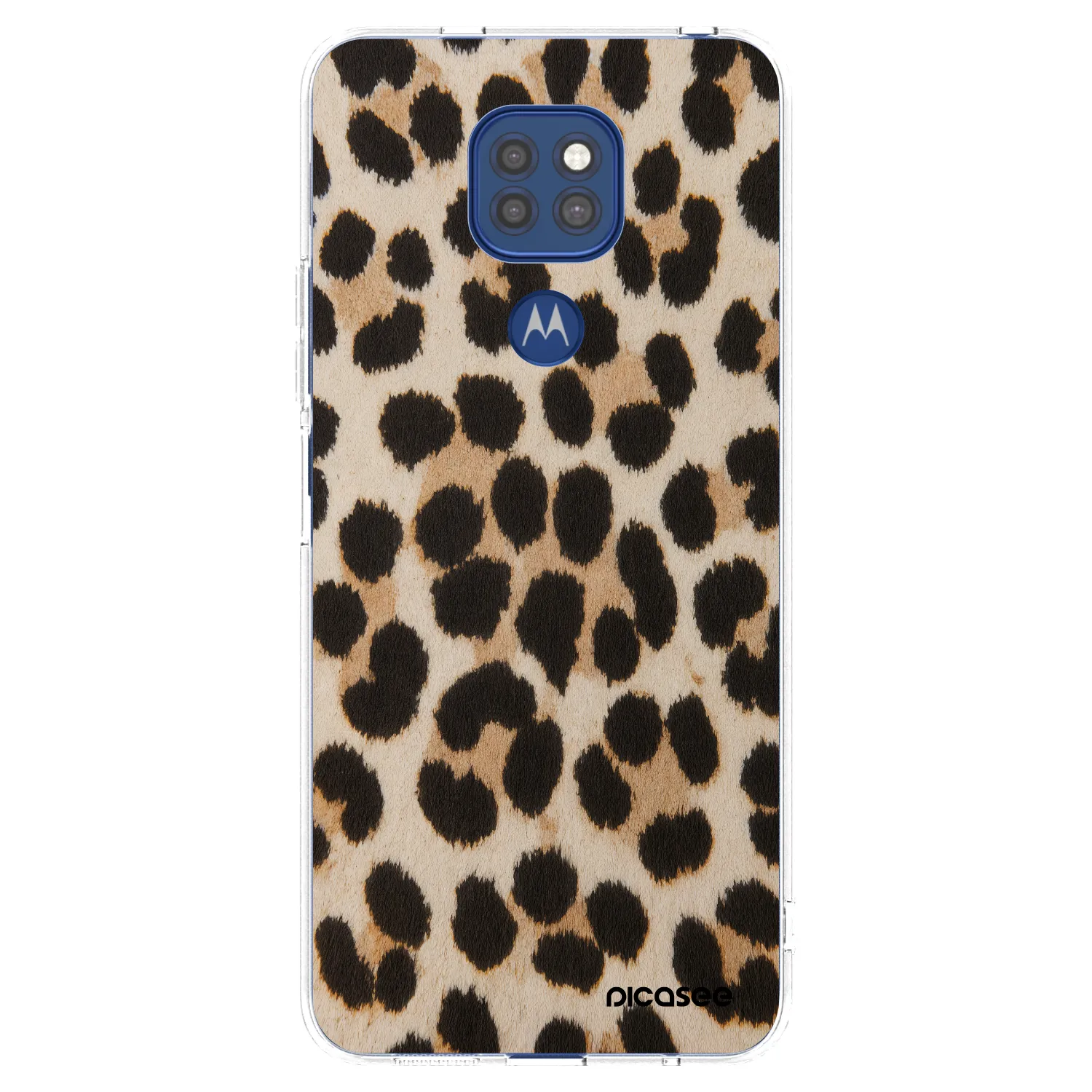 Picasee silikonový průhledný obal pro Motorola Moto G9 Play - Brown Tiger