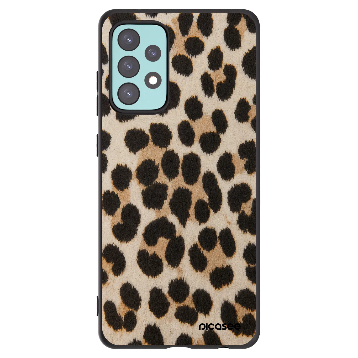 Picasee silikonový černý obal pro Samsung Galaxy A72 A725F - Brown Tiger
