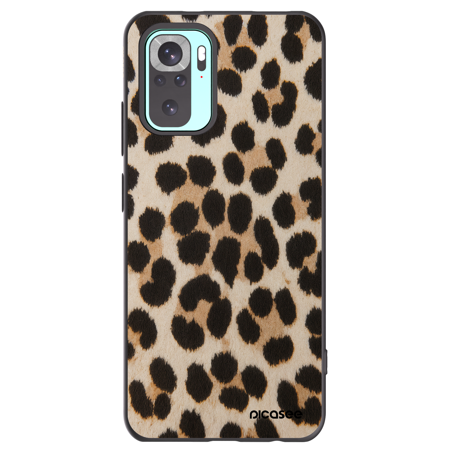 Picasee silikonový černý obal pro Xiaomi Redmi Note 10 Pro - Brown Tiger
