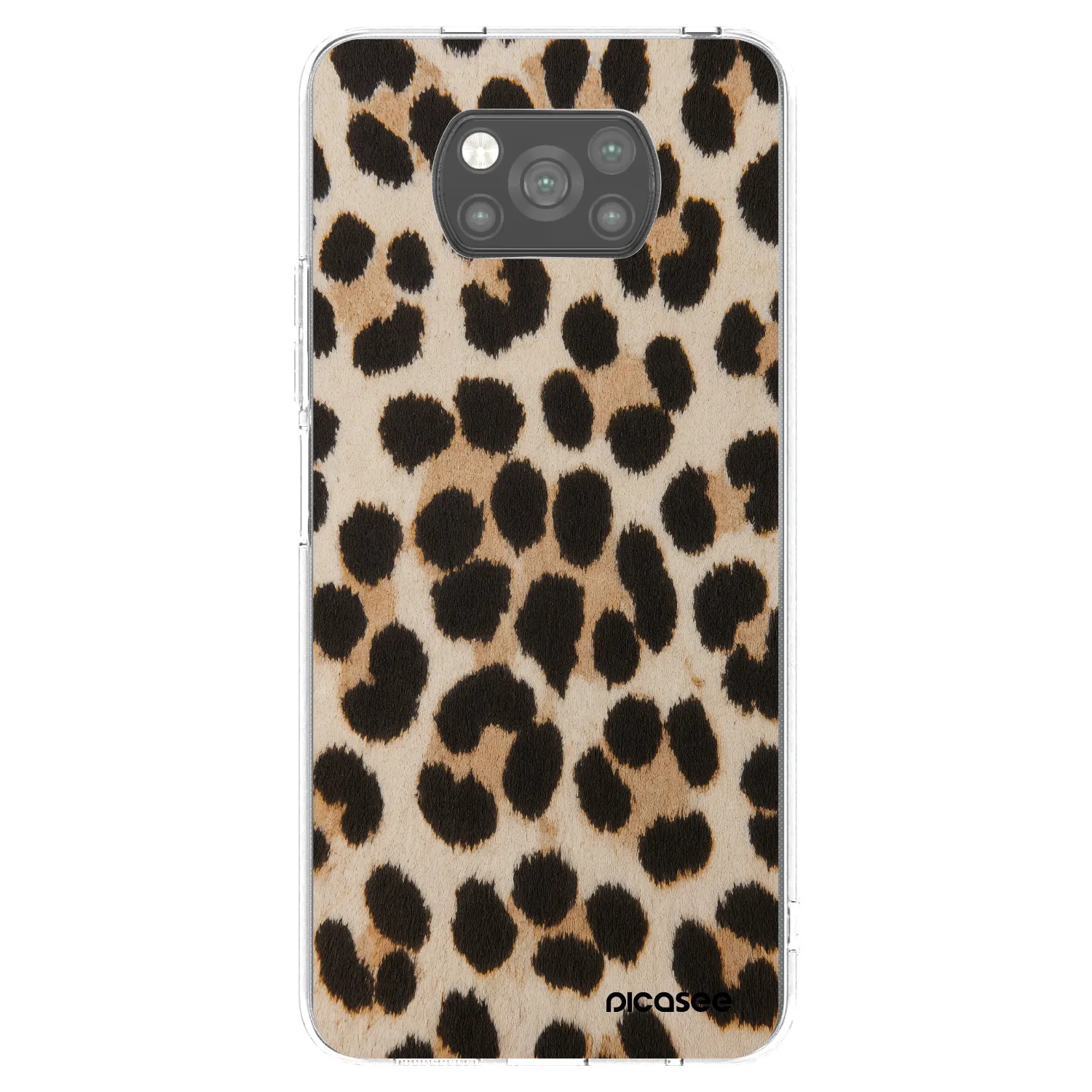 Picasee silikonový černý obal pro Xiaomi Poco X3 Pro - Brown Tiger