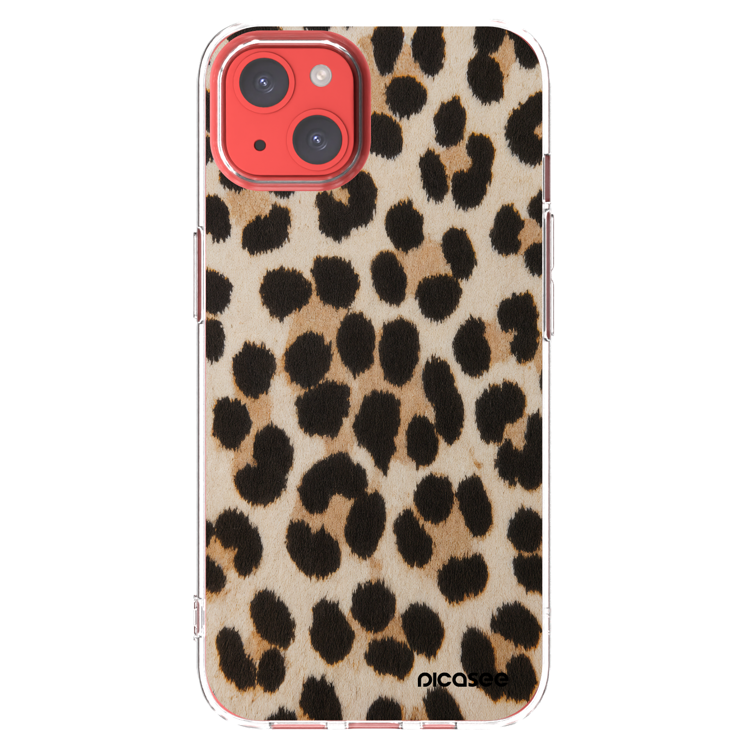 Picasee silikonový průhledný obal pro Apple iPhone 13 - Brown Tiger