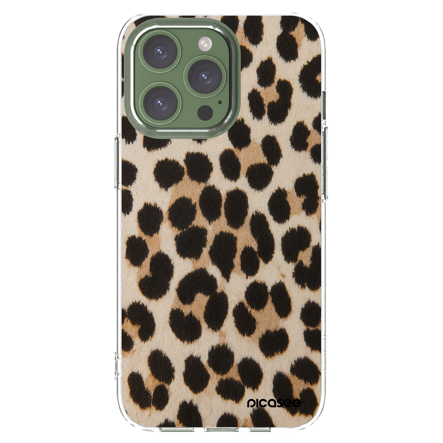Picasee silikonový průhledný obal pro Apple iPhone 13 Pro - Brown Tiger