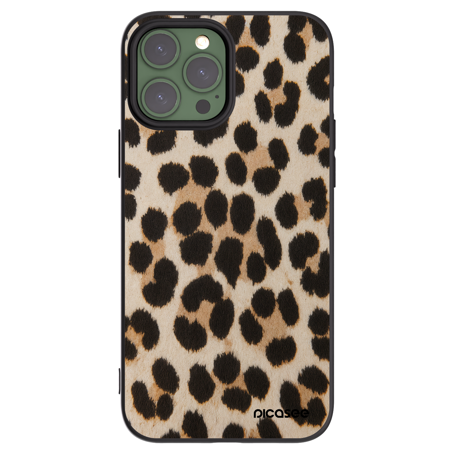 Picasee silikonový černý obal pro Apple iPhone 13 Pro Max - Brown Tiger
