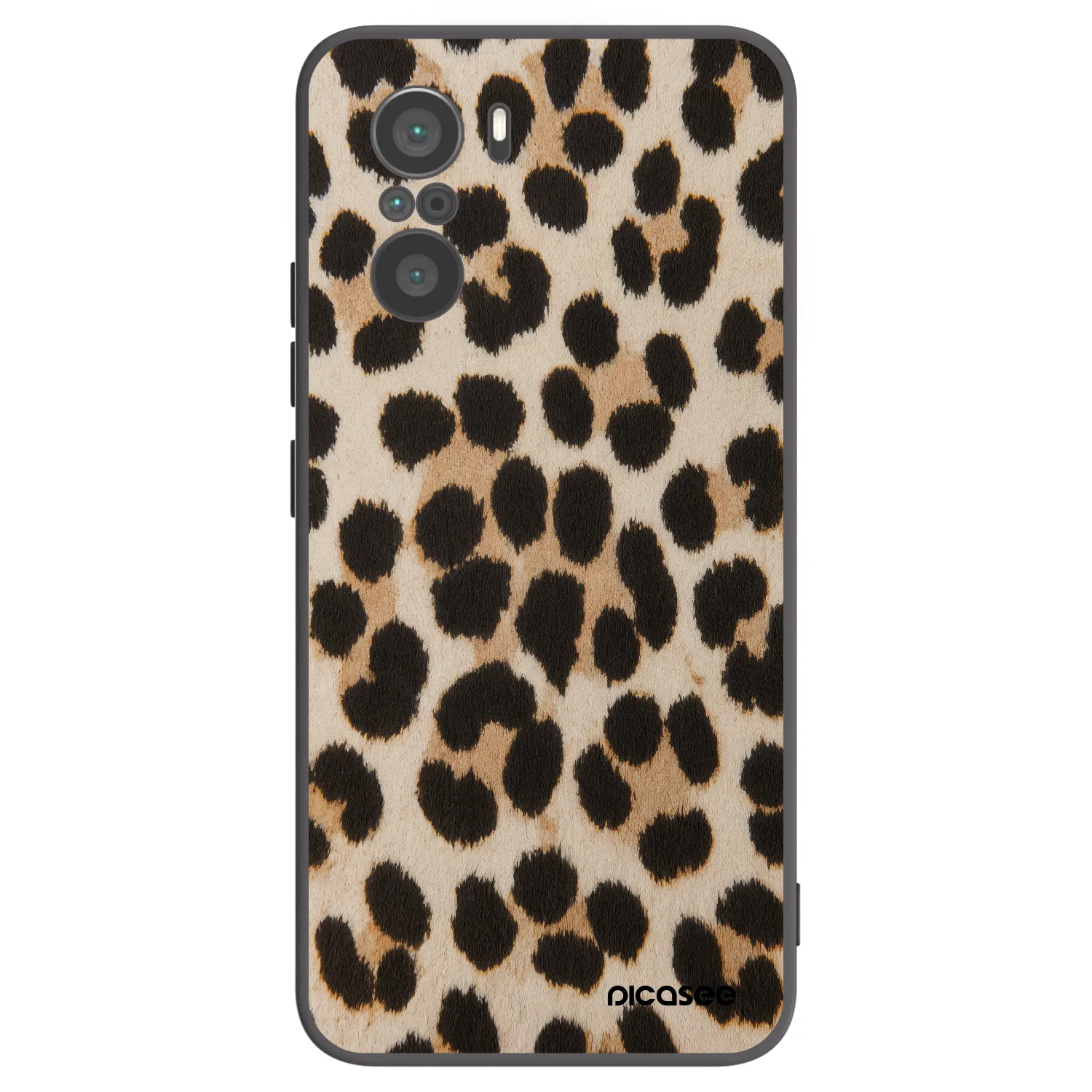 Picasee silikonový černý obal pro Xiaomi Poco F3 - Brown Tiger