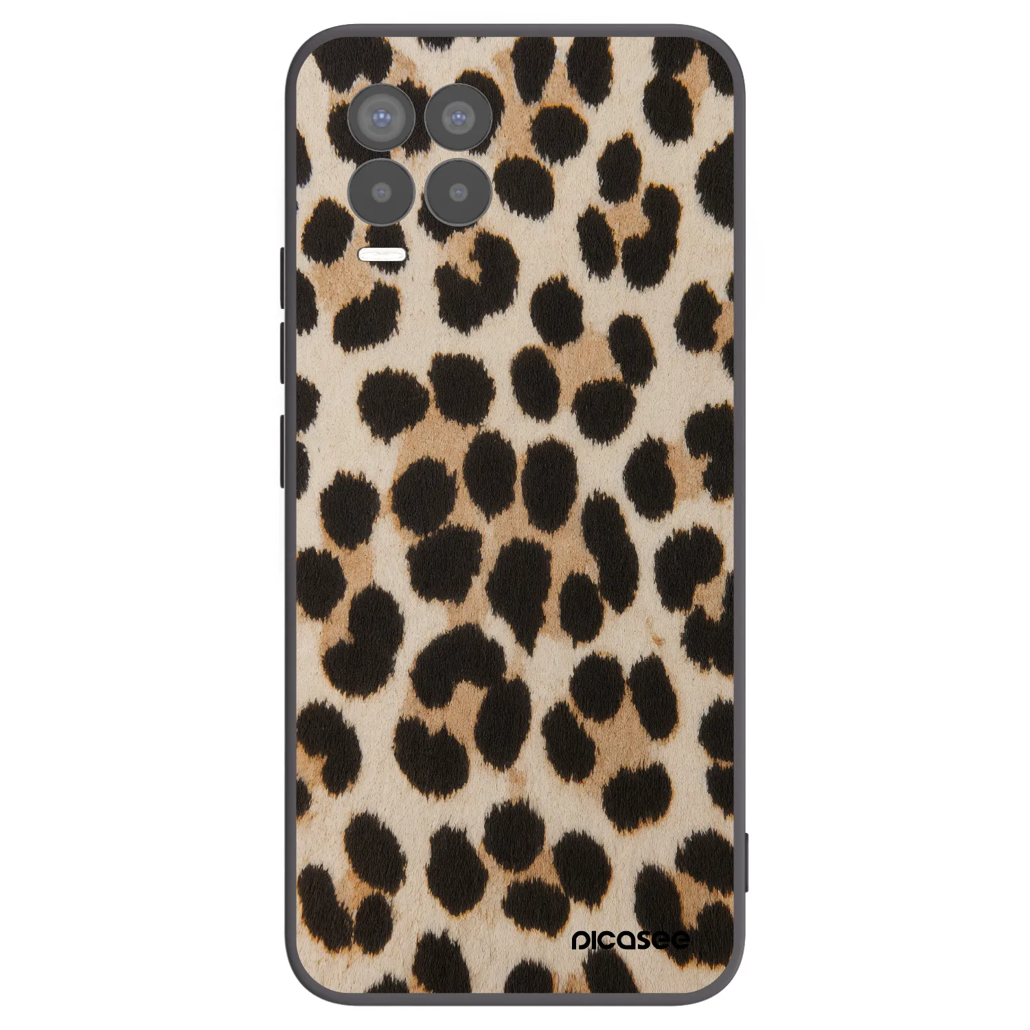 Picasee silikonový černý obal pro Realme 8 4G - Brown Tiger