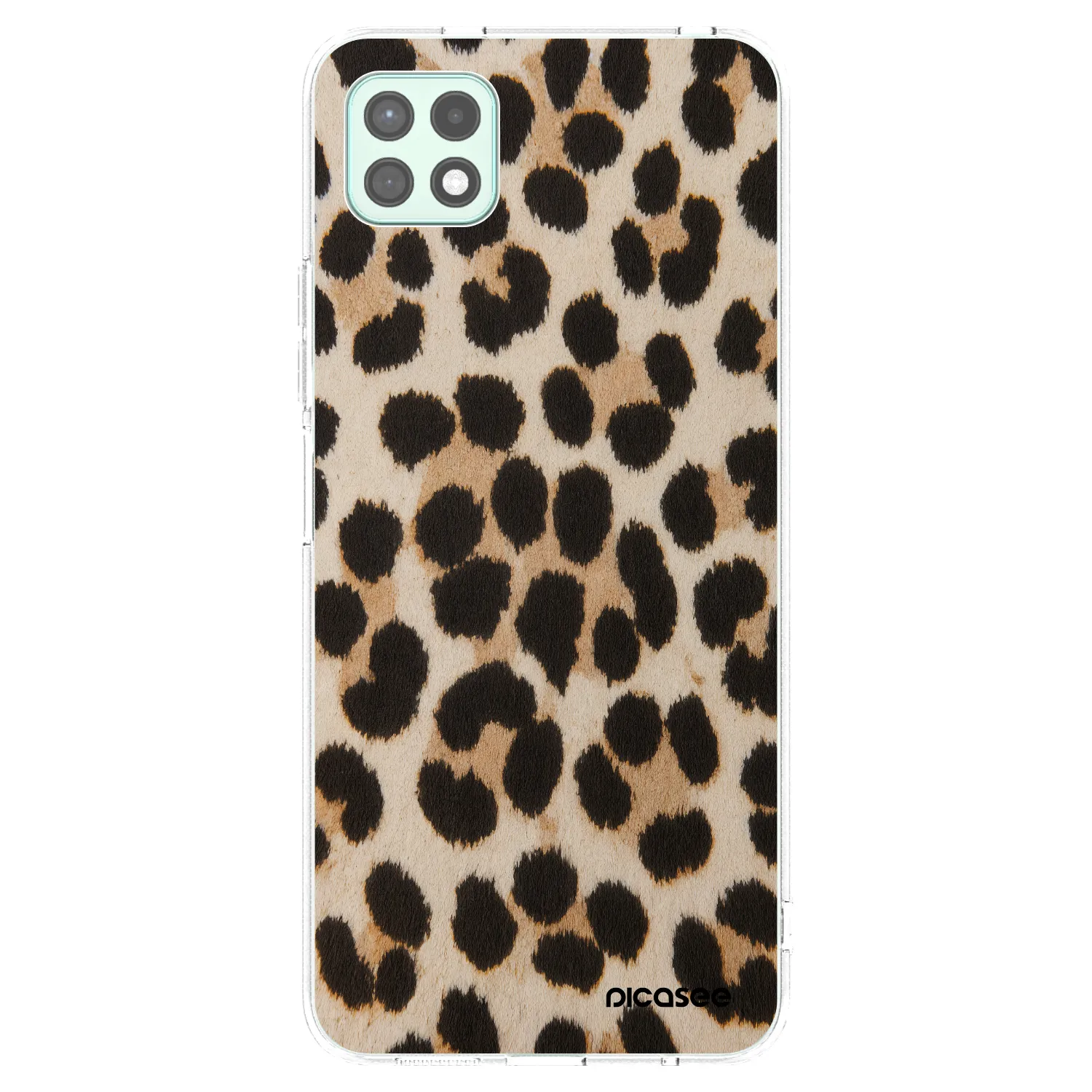 Picasee silikonový průhledný obal pro Samsung Galaxy A22 A226B 5G - Brown Tiger
