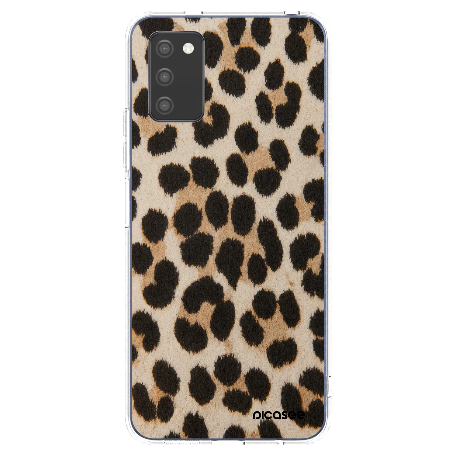 Picasee silikonový průhledný obal pro Samsung Galaxy A02s A025G - Brown Tiger