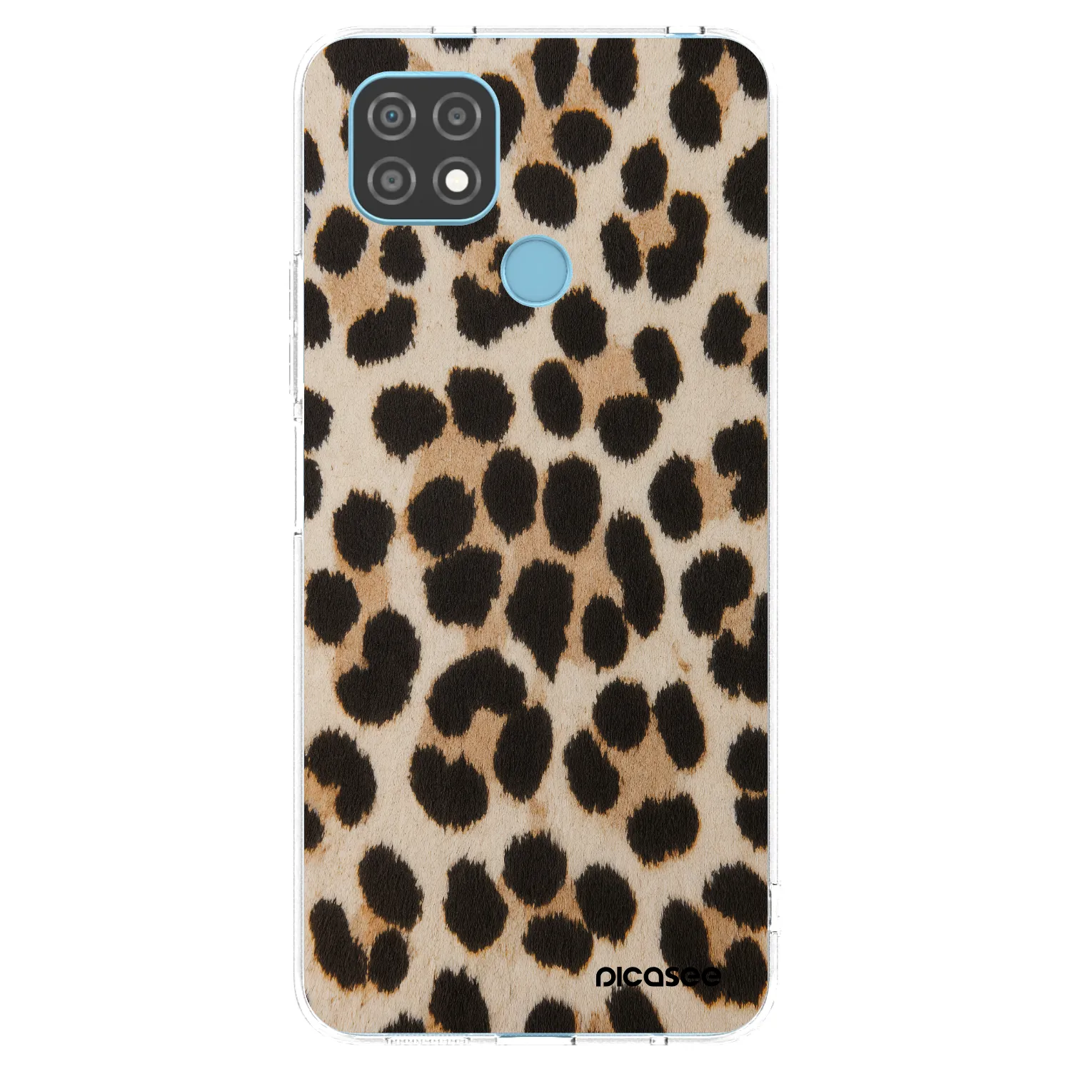 Picasee silikonový průhledný obal pro Realme C21 - Brown Tiger