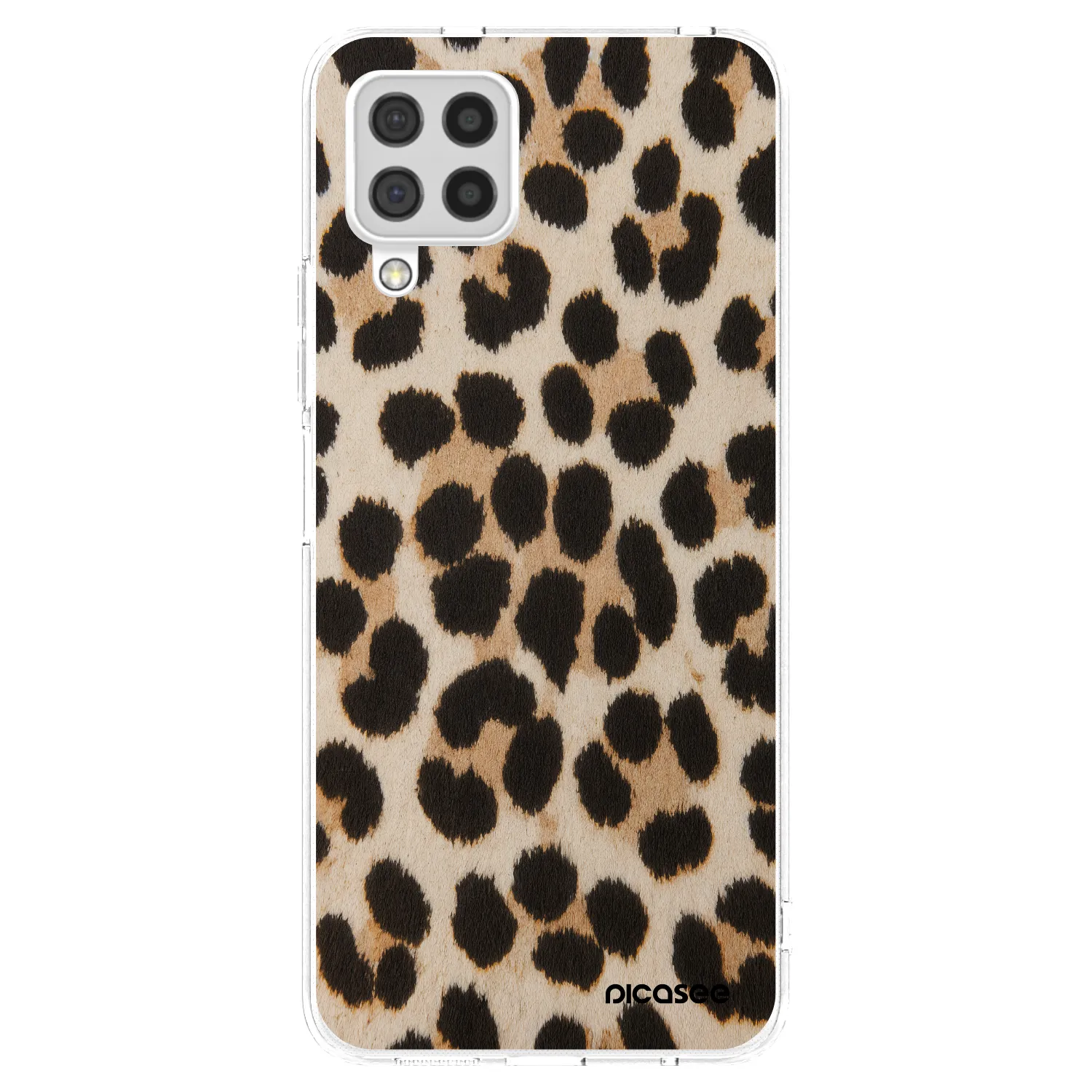 Picasee silikonový průhledný obal pro Samsung Galaxy A22 A225F 4G - Brown Tiger
