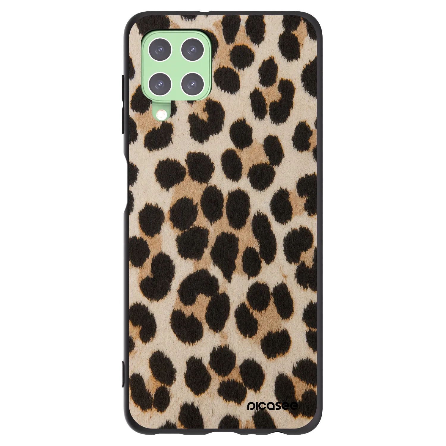 Picasee silikonový černý obal pro Samsung Galaxy A22 A225F 4G - Brown Tiger