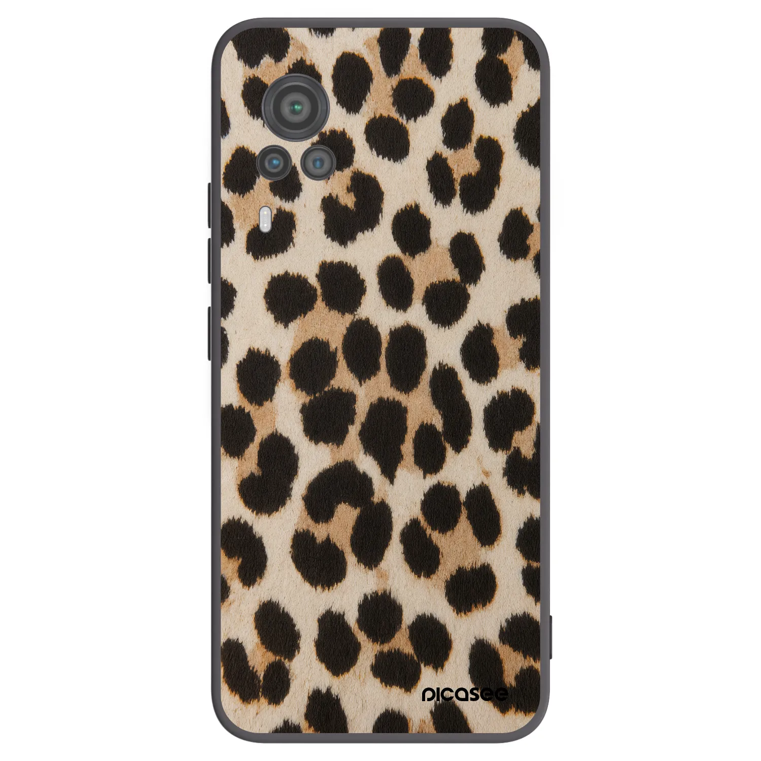 Picasee silikonový černý obal pro Vivo X60 Pro 5G - Brown Tiger