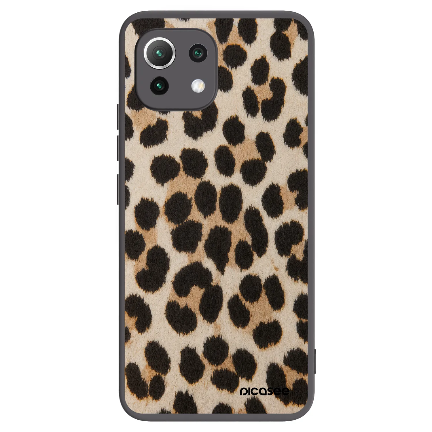 Picasee silikonový černý obal pro Xiaomi 11 Lite 5G NE - Brown Tiger