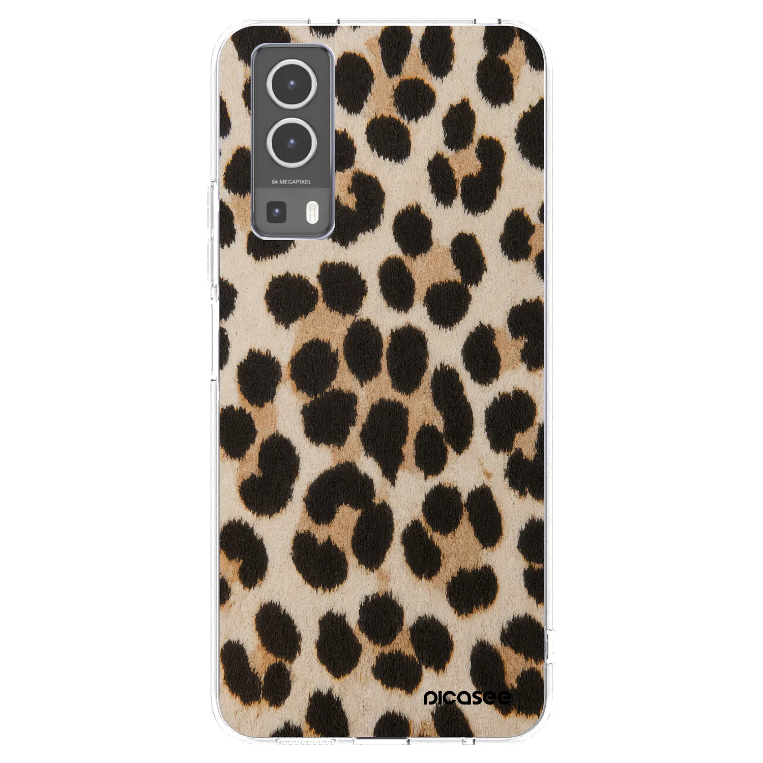 Picasee silikonový průhledný obal pro Vivo Y72 5G - Brown Tiger