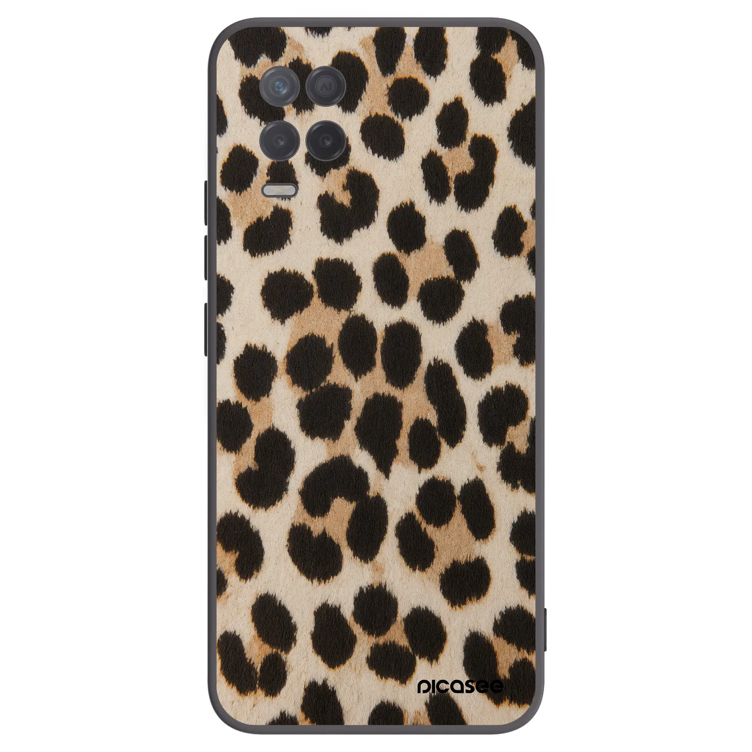 Picasee silikonový černý obal pro Realme 8 5G - Brown Tiger