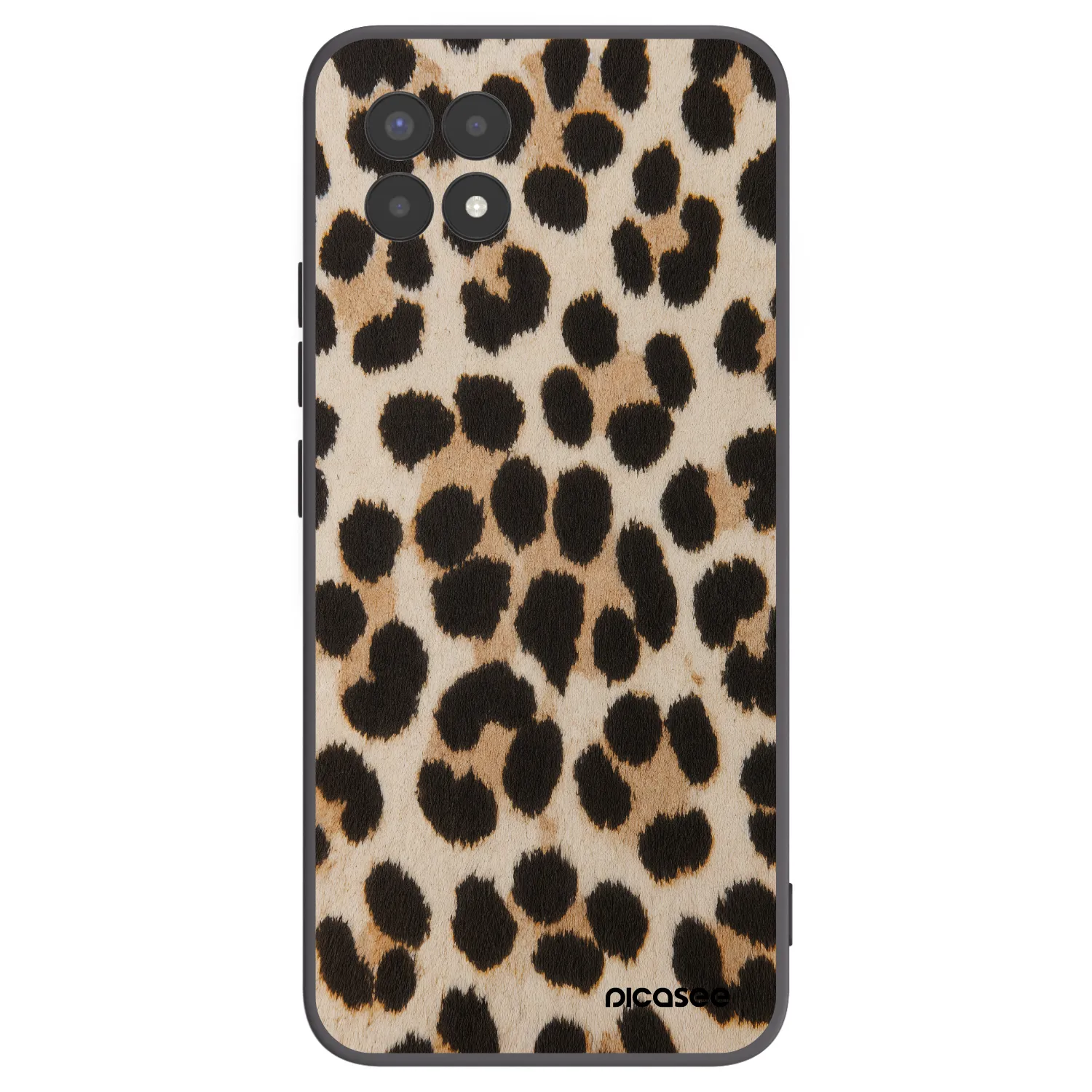 Picasee silikonový černý obal pro Realme 8i - Brown Tiger