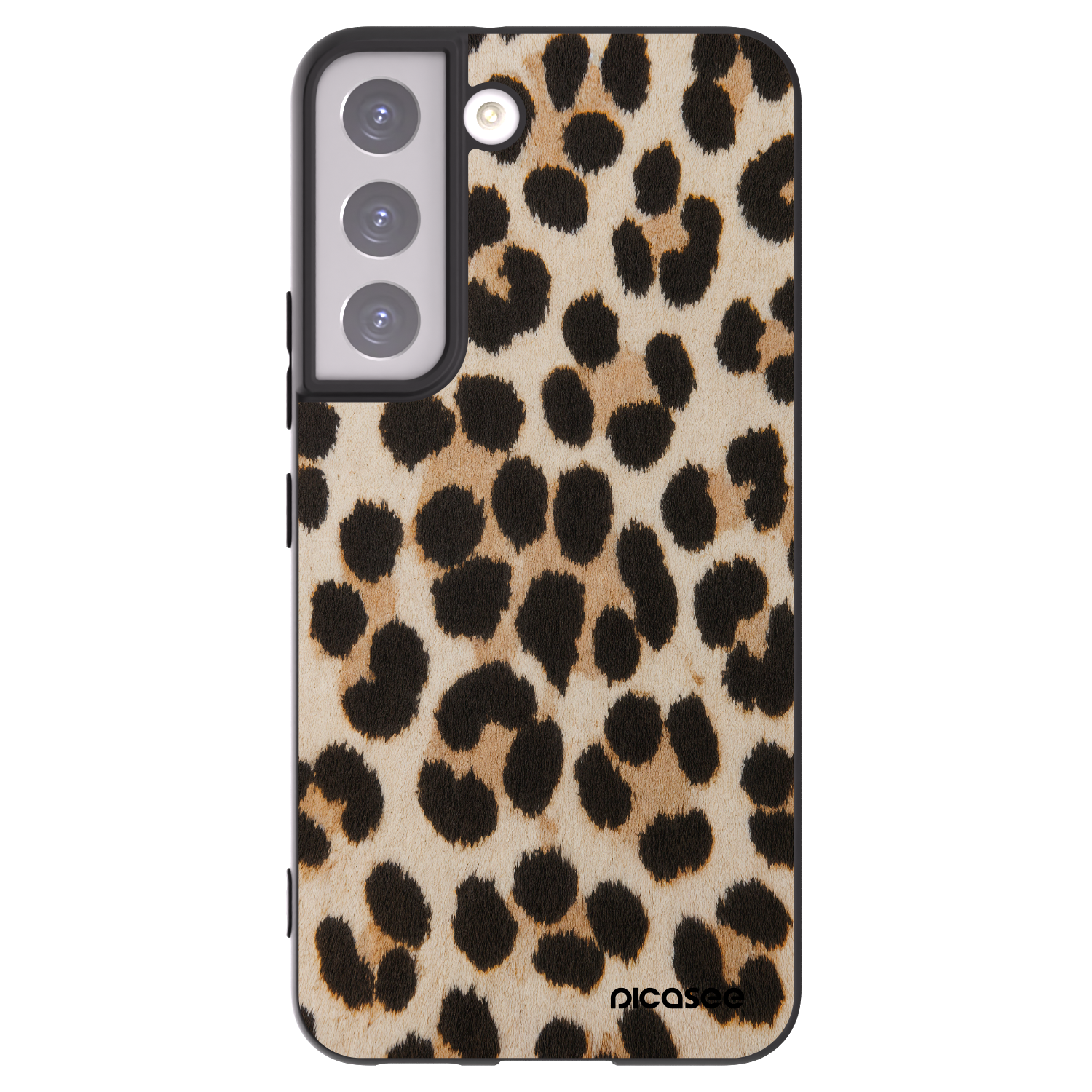 Picasee silikonový černý obal pro Samsung Galaxy S22 5G - Brown Tiger