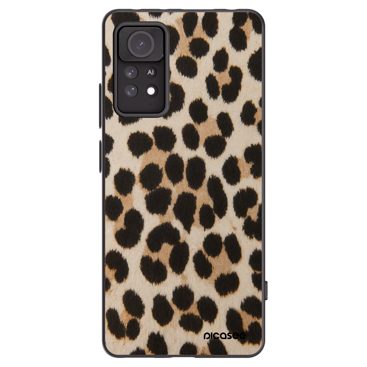 Picasee silikonový černý obal pro Xiaomi Redmi Note 11 Pro 5G - Brown Tiger