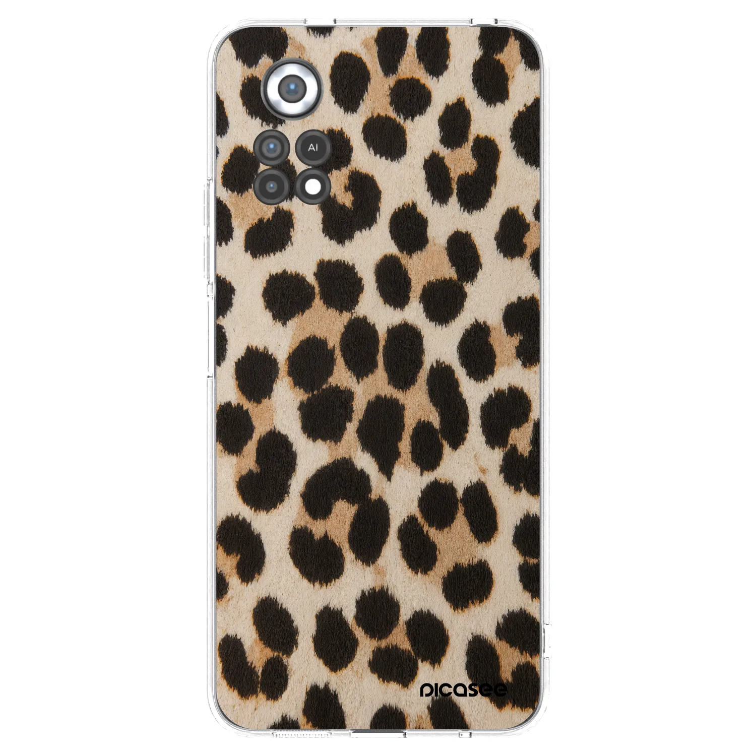 Picasee silikonový průhledný obal pro Xiaomi Poco X4 Pro 5G - Brown Tiger