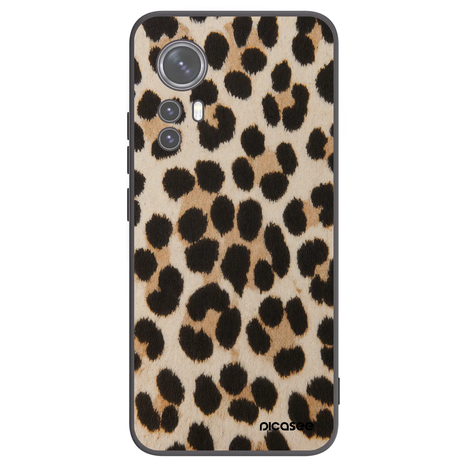 Picasee silikonový černý obal pro Xiaomi 12 - Brown Tiger