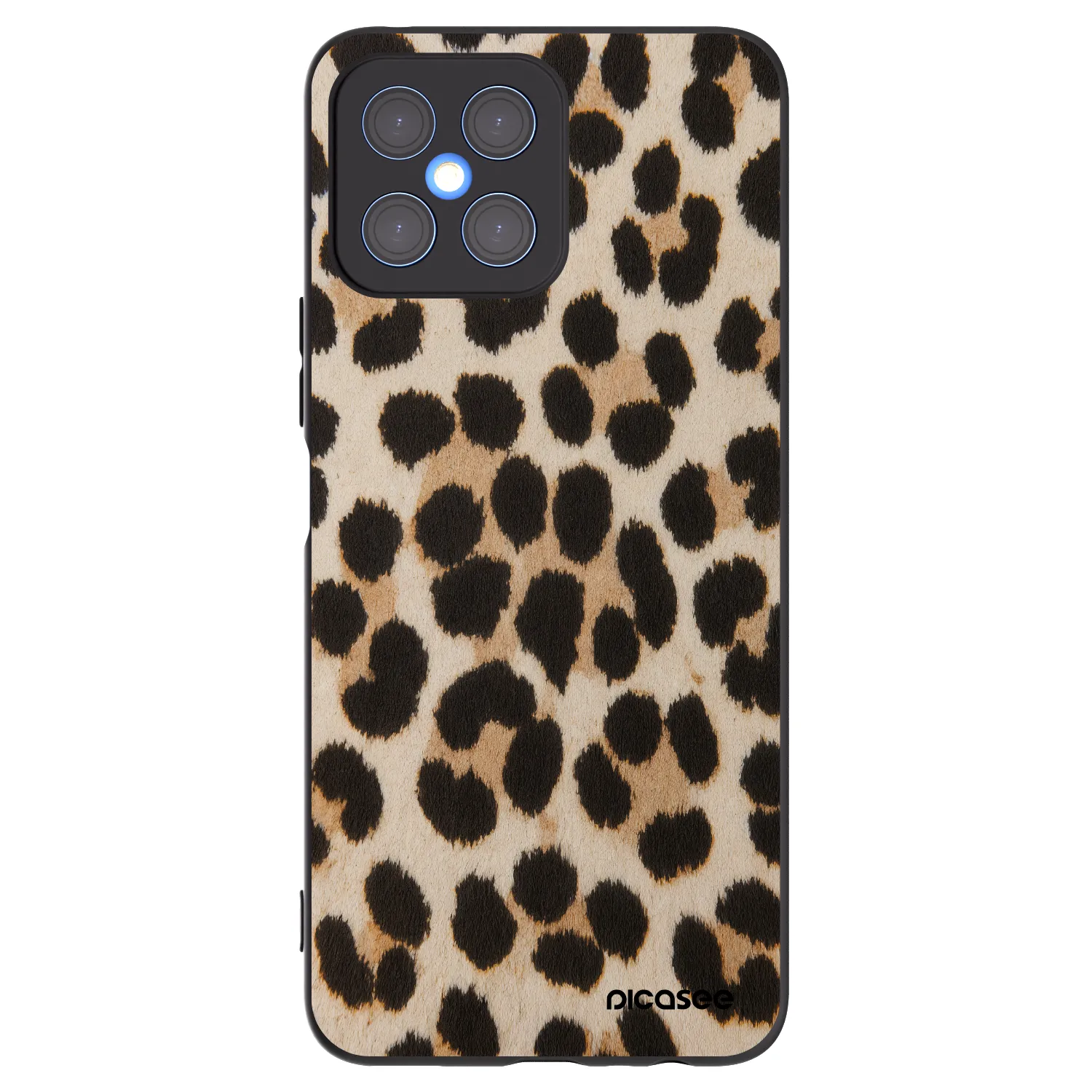 Picasee silikonový černý obal pro Honor X8 4G - Brown Tiger