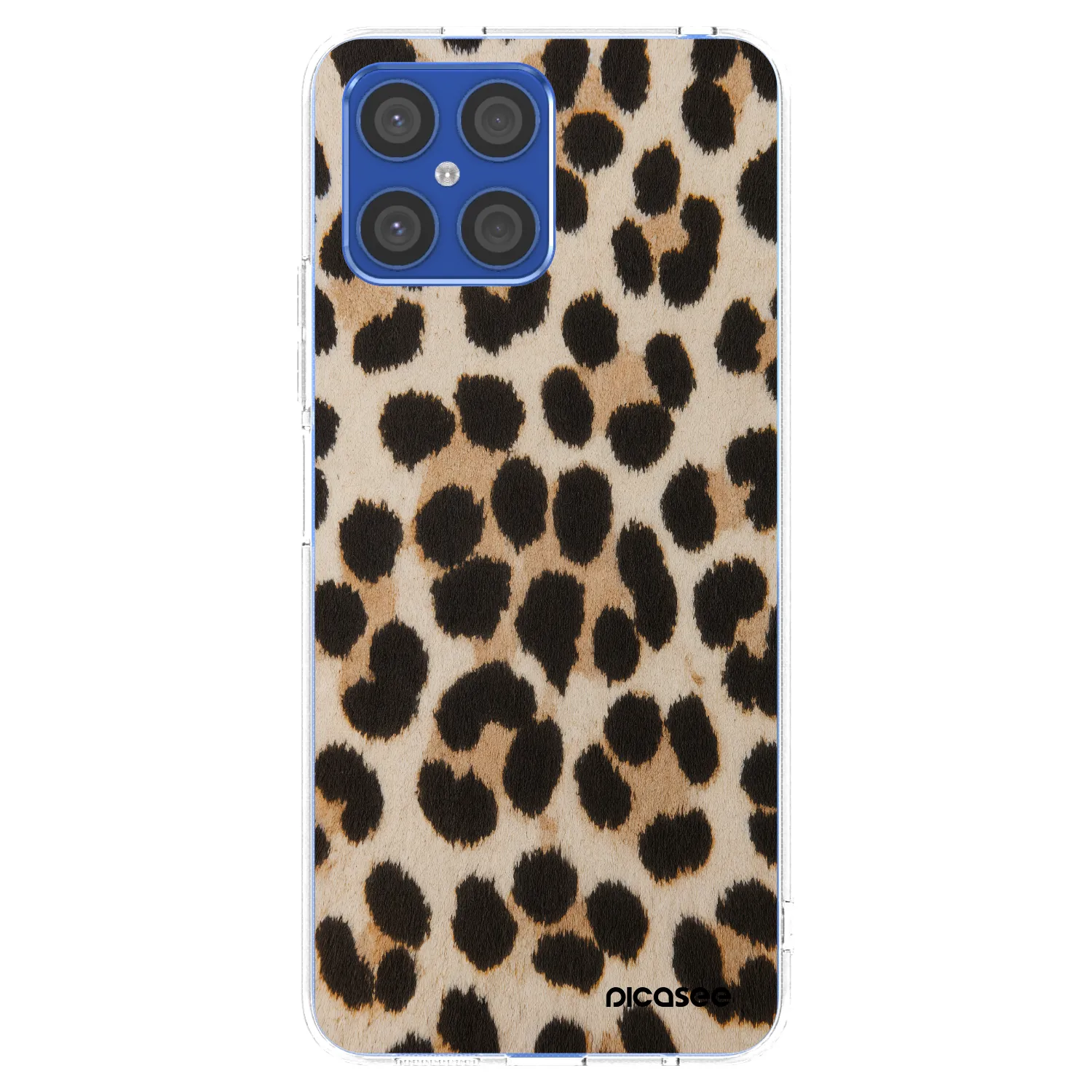 Picasee silikonový průhledný obal pro Honor X8 4G - Brown Tiger