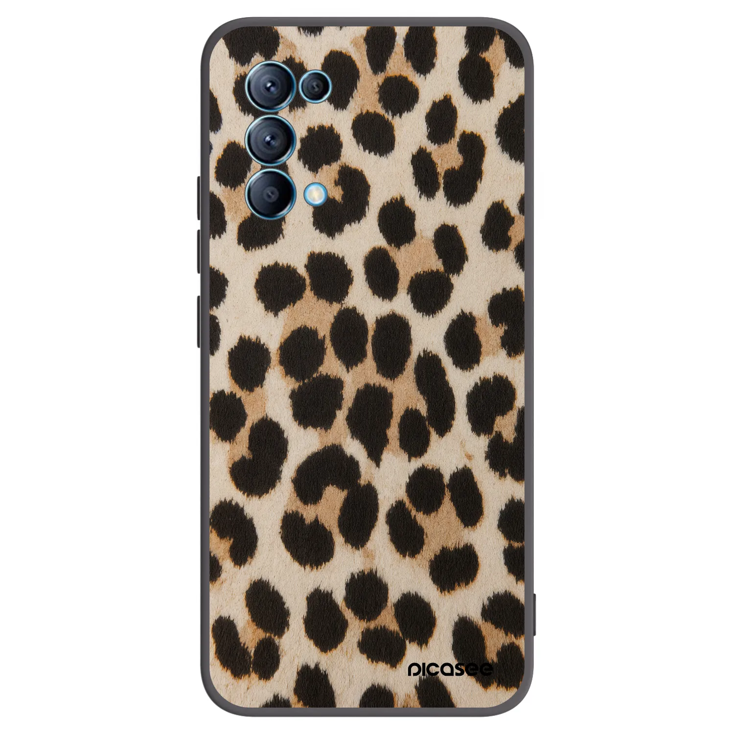 Picasee silikonový černý obal pro OPPO Reno 5 5G - Brown Tiger