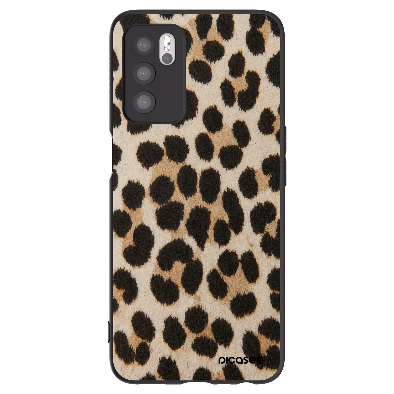 Picasee silikonový černý obal pro OPPO A16s - Brown Tiger