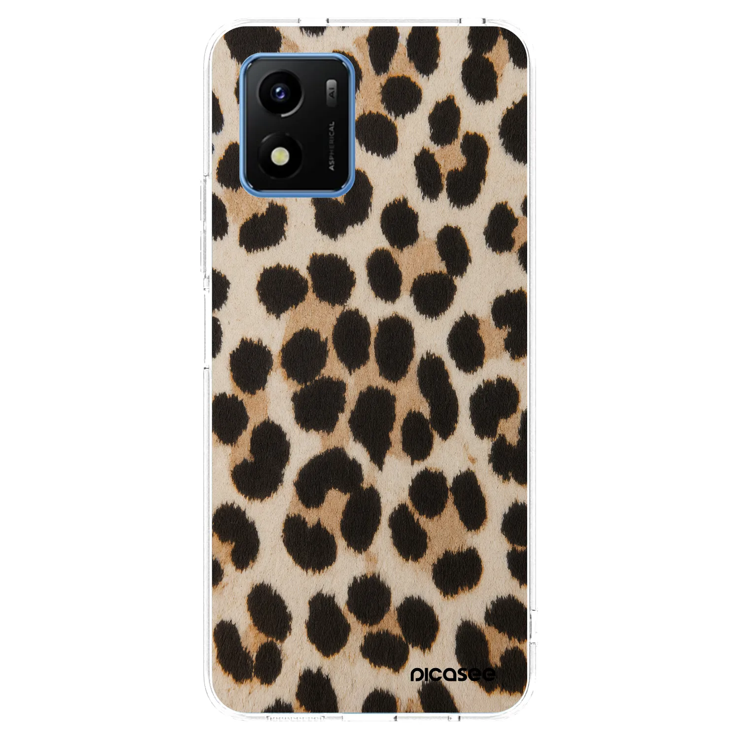Picasee silikonový průhledný obal pro Vivo Y01 - Brown Tiger