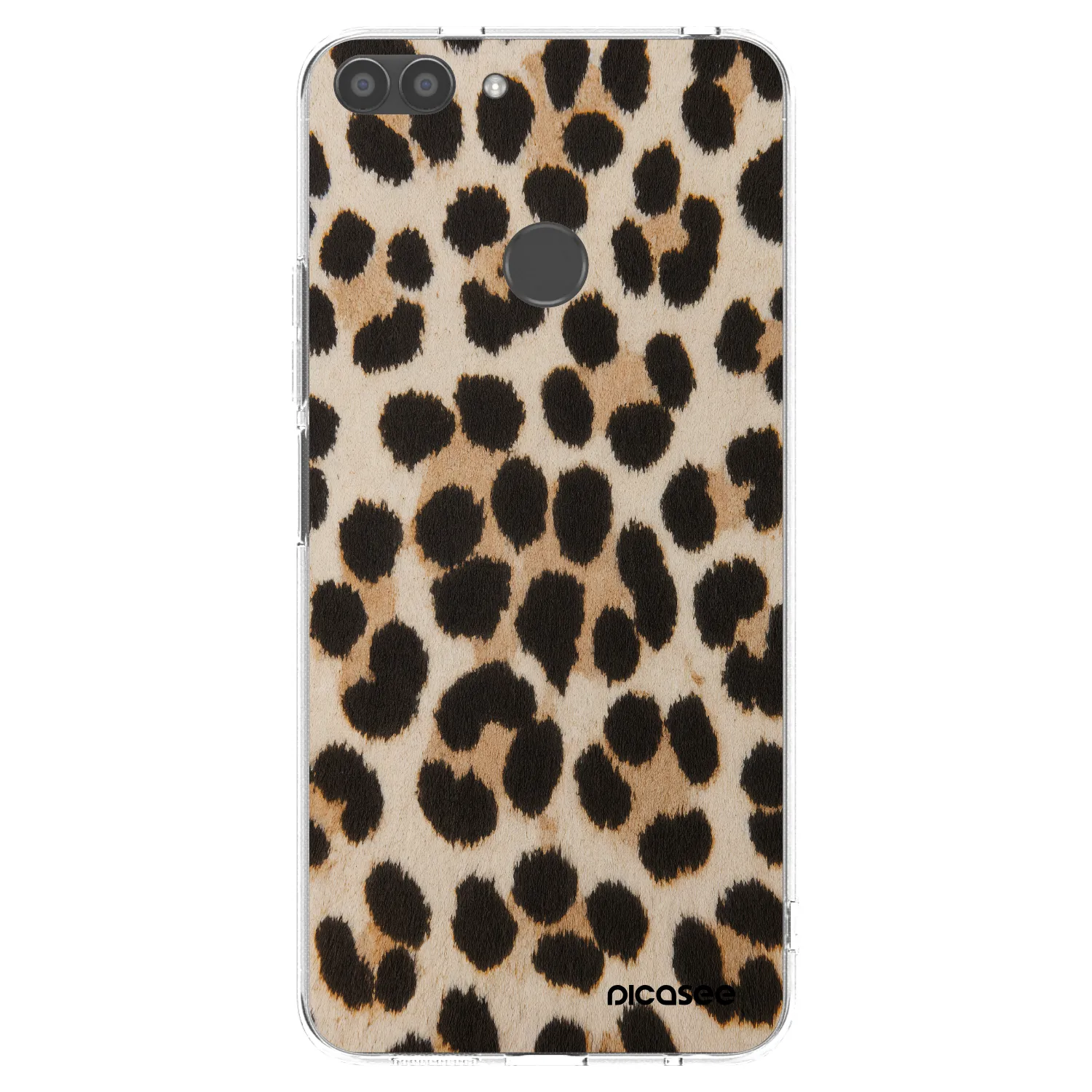 Picasee silikonový průhledný obal pro Huawei P Smart - Brown Tiger
