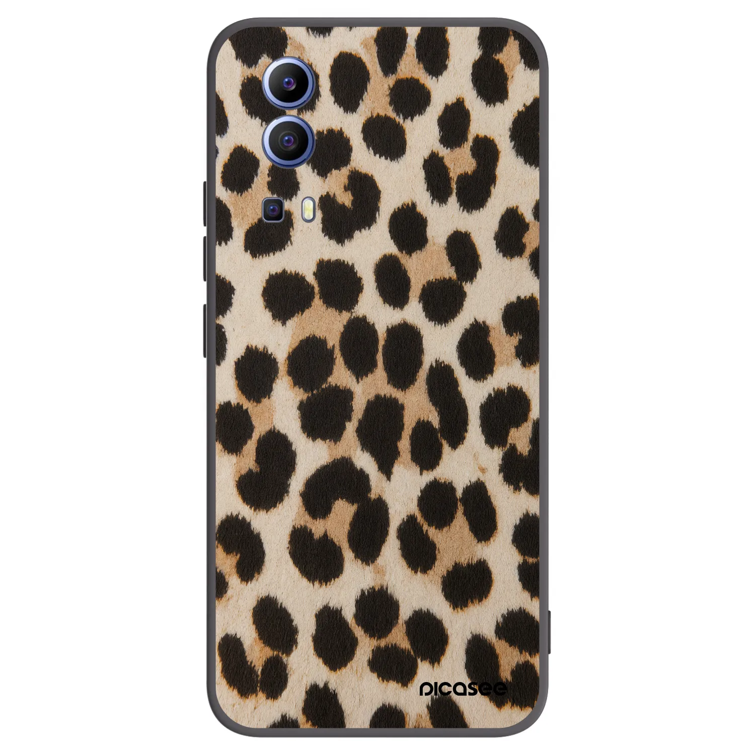 Picasee silikonový černý obal pro Vivo Y52 5G - Brown Tiger