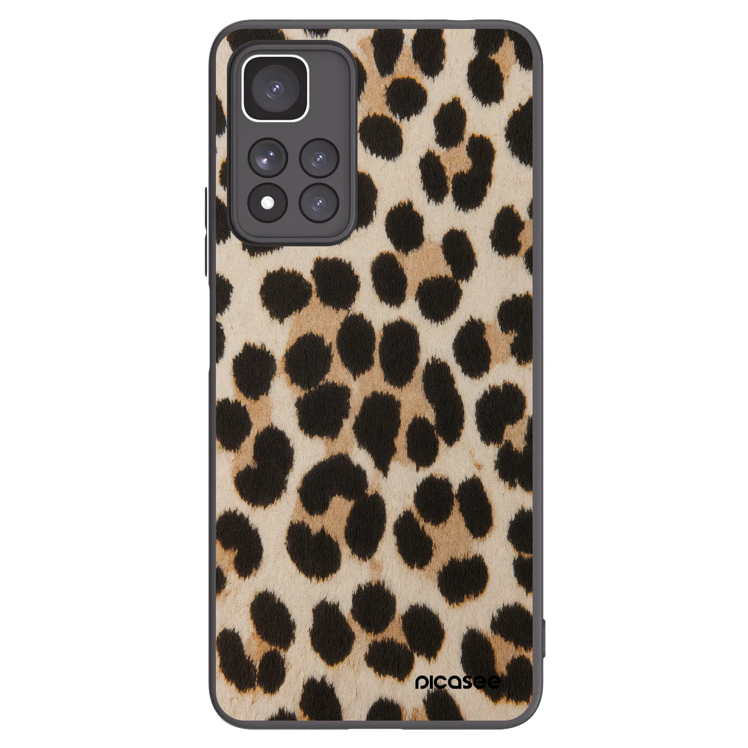 Picasee silikonový černý obal pro Xiaomi Redmi Note 11 Pro+ 5G - Brown Tiger
