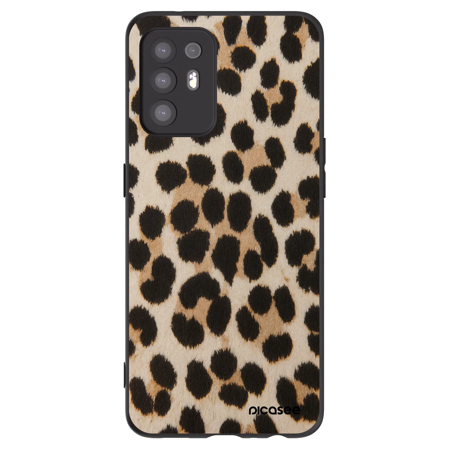 Picasee silikonový černý obal pro OPPO A94 5G - Brown Tiger