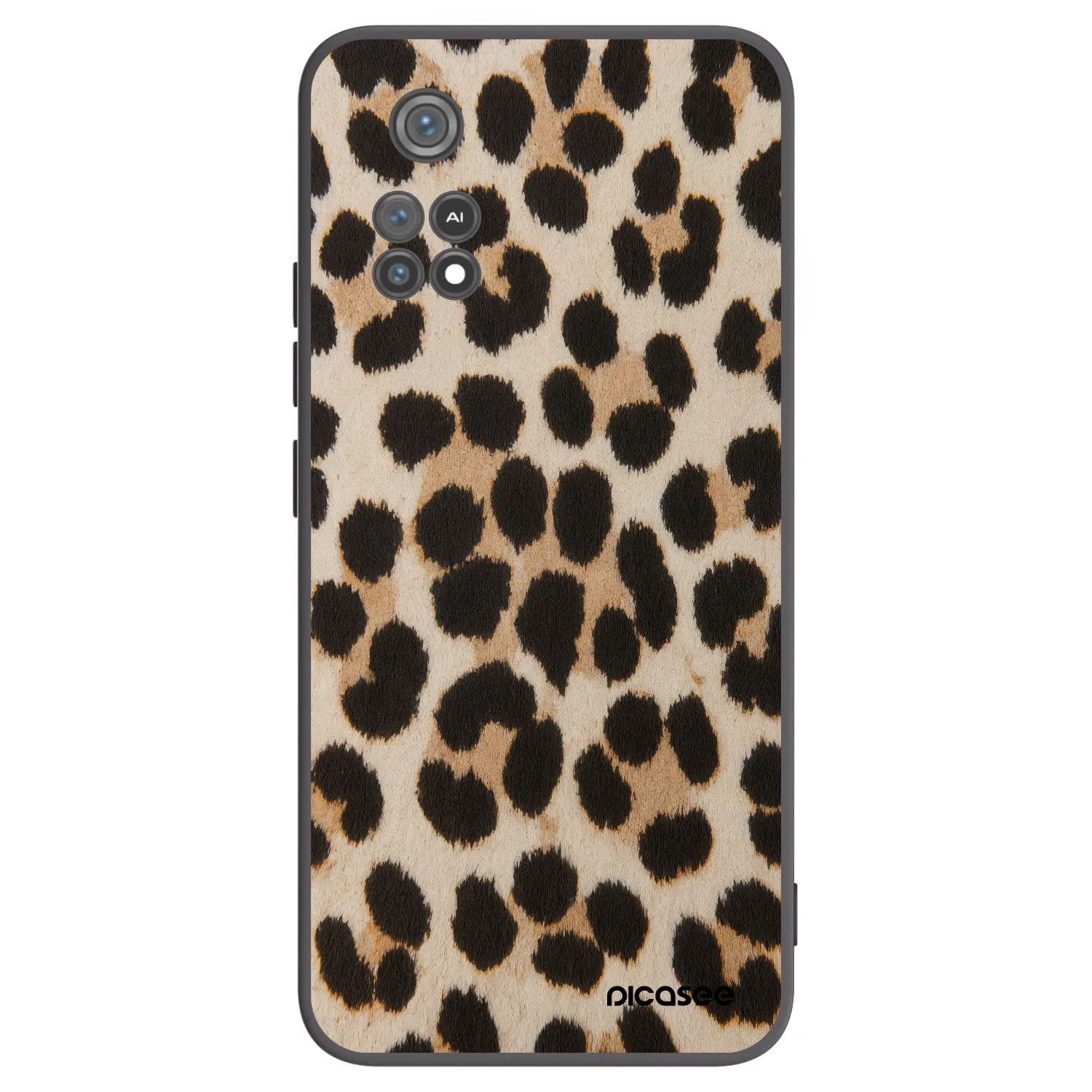 Picasee silikonový černý obal pro Xiaomi Poco M4 Pro - Brown Tiger