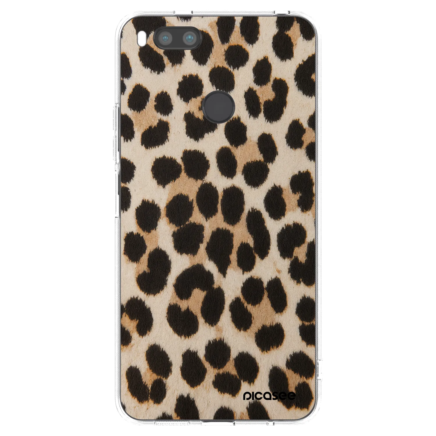 Picasee silikonový průhledný obal pro Xiaomi Redmi A1 - Brown Tiger
