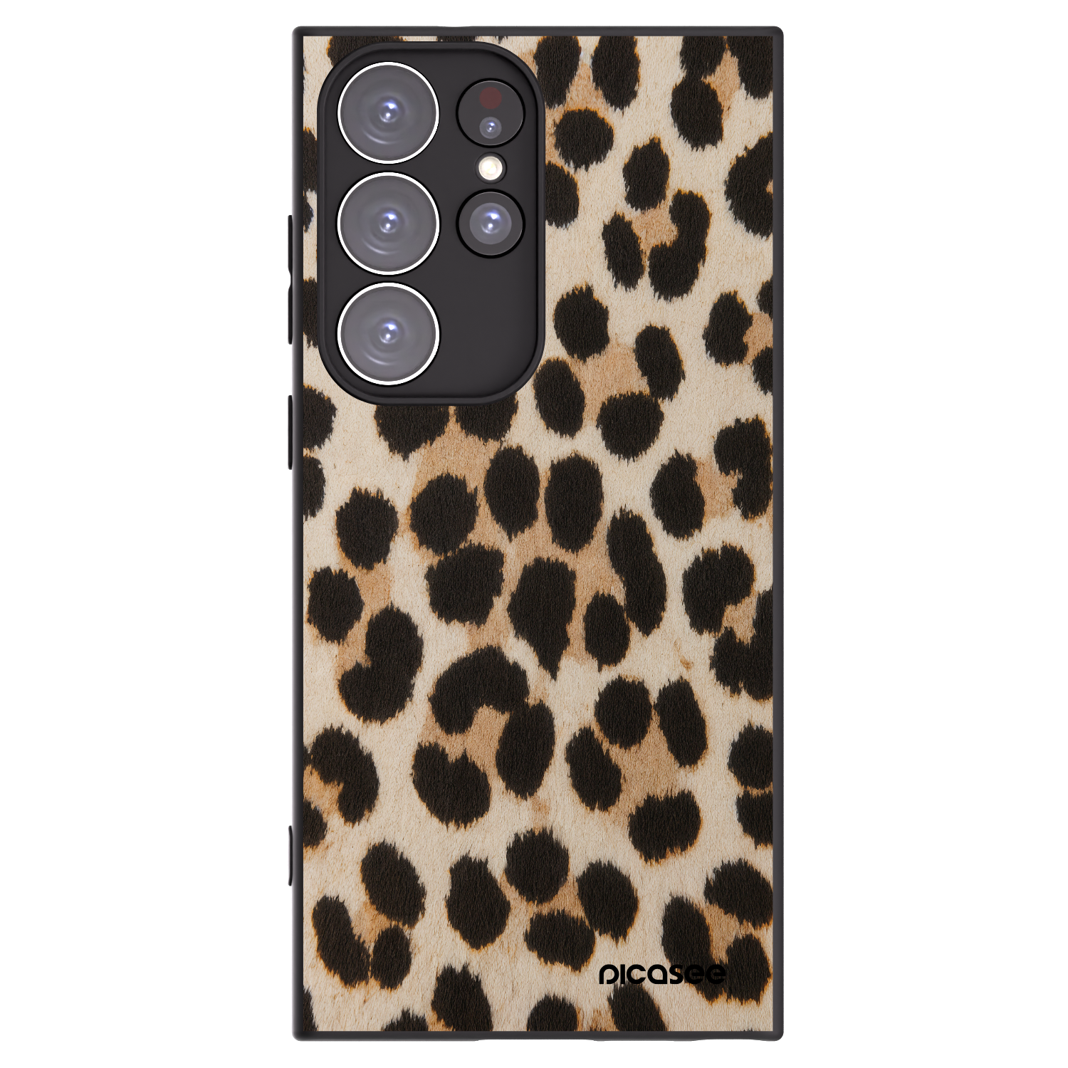 Picasee silikonový černý obal pro Samsung Galaxy S23 Ultra 5G - Brown Tiger