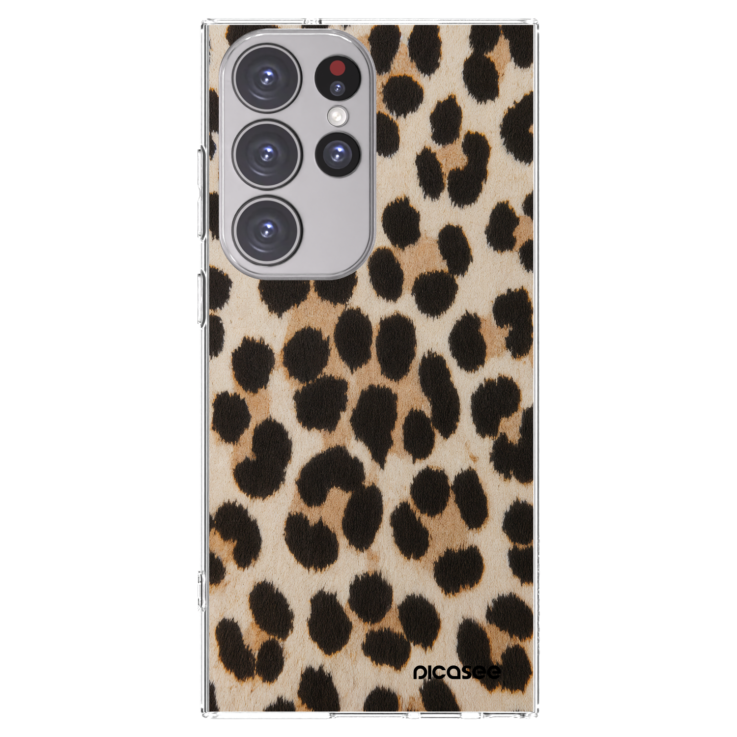 Picasee silikonový průhledný obal pro Samsung Galaxy S23 Ultra 5G - Brown Tiger