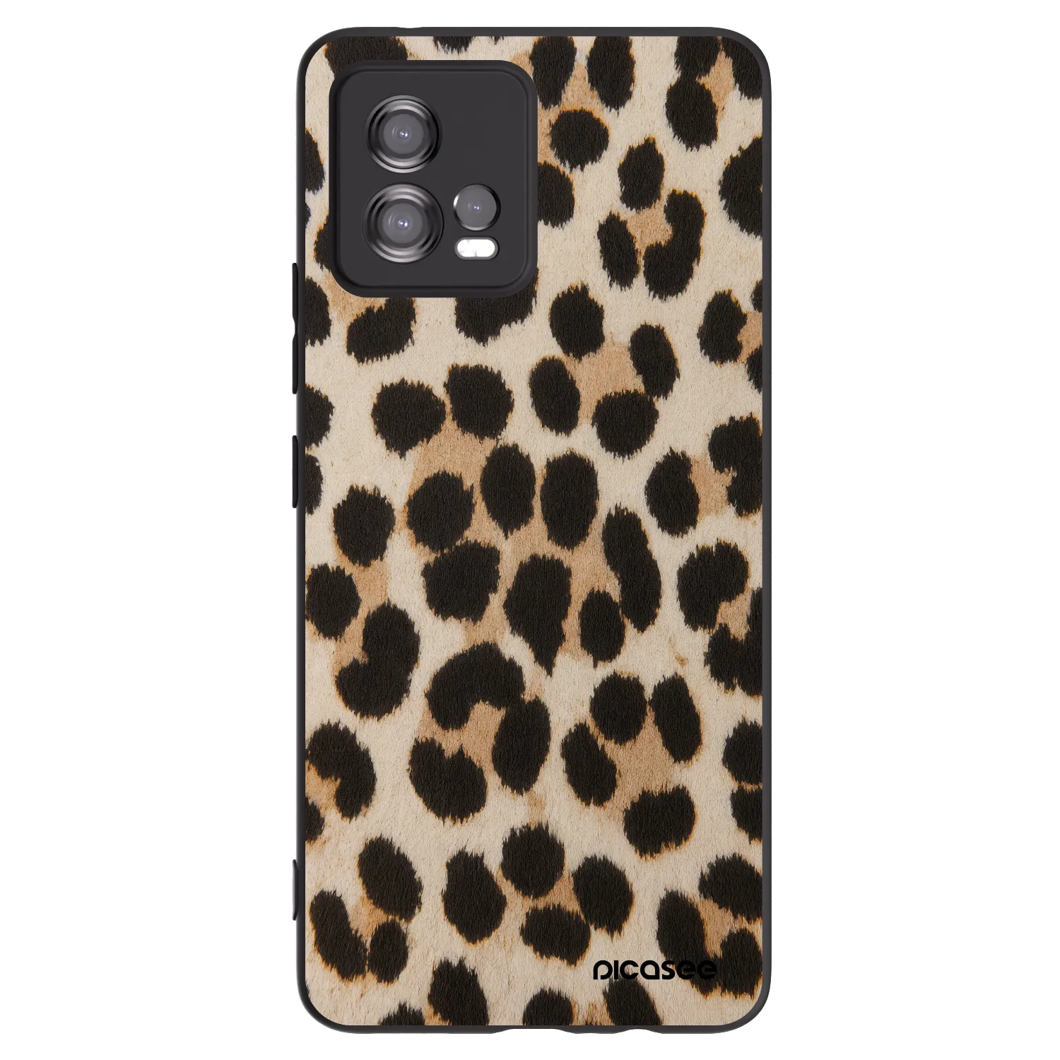 Picasee silikonový černý obal pro Motorola Moto G72 - Brown Tiger