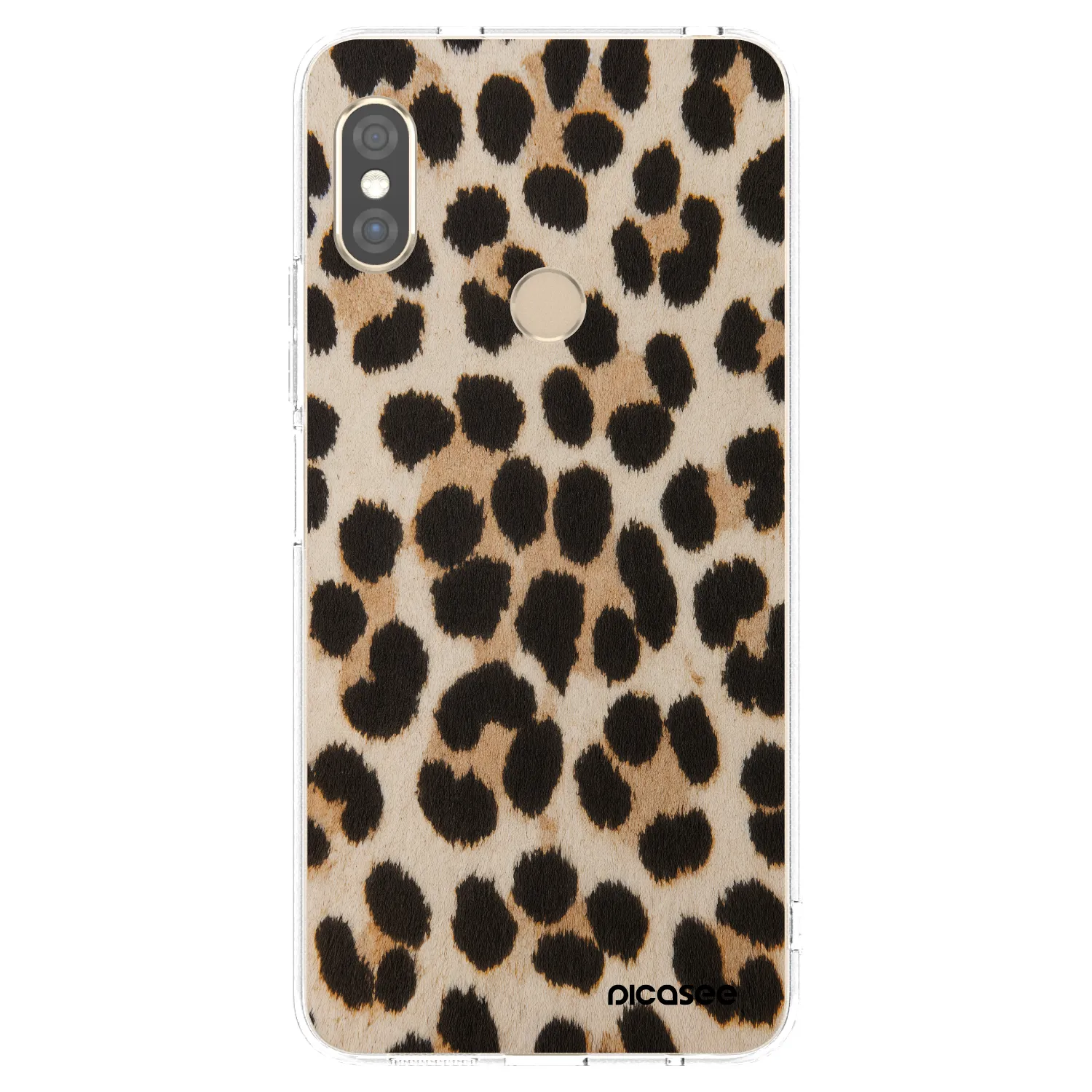 Picasee silikonový průhledný obal pro Xiaomi Redmi Note 5 Global - Brown Tiger