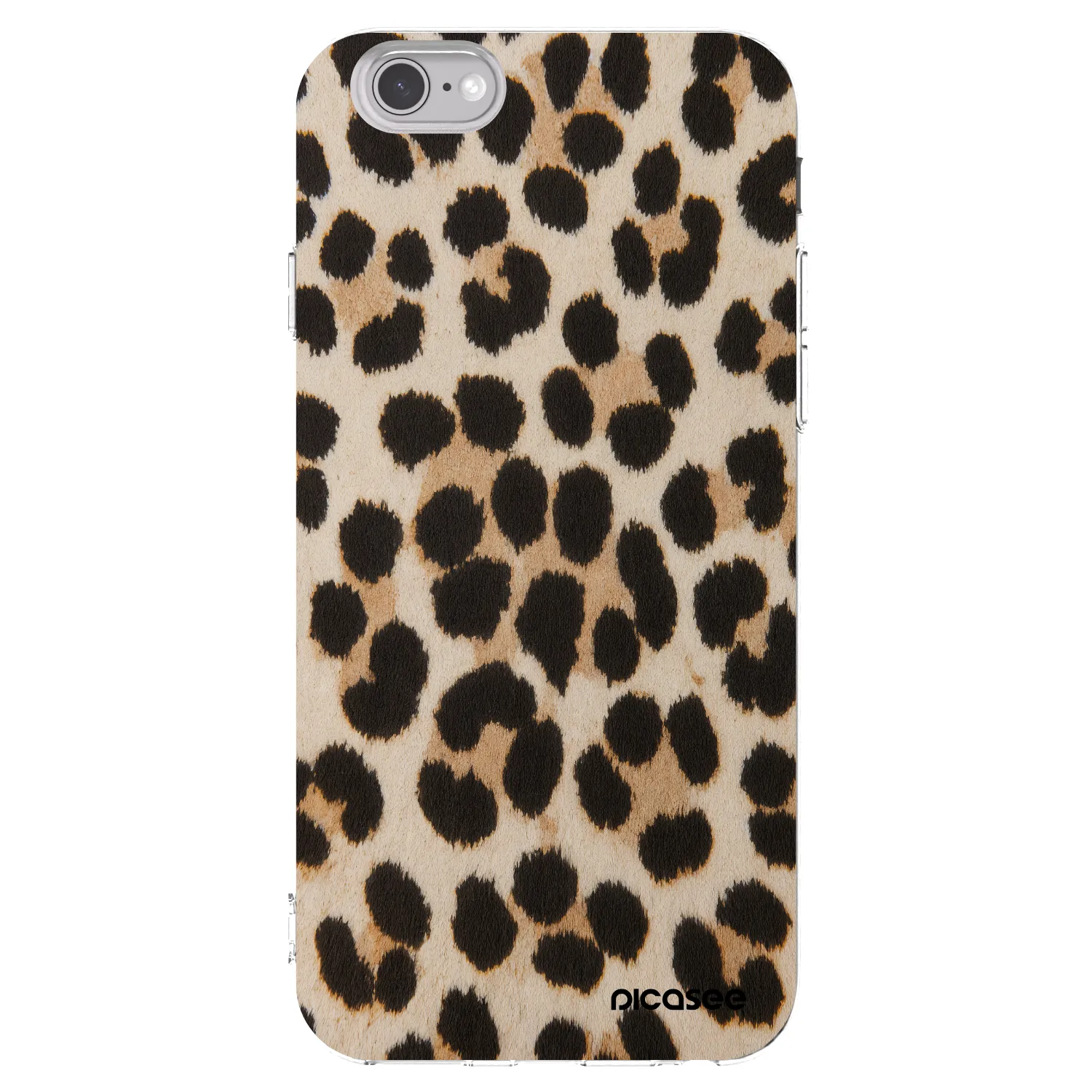 Picasee silikonový průhledný obal pro Apple iPhone 6/6S - Brown Tiger