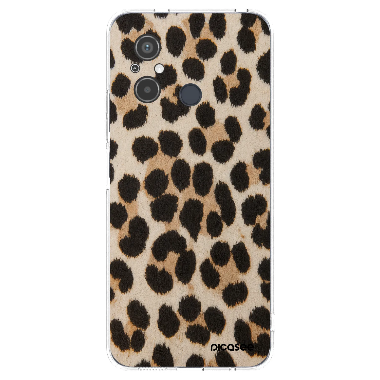 Picasee silikonový průhledný obal pro Xiaomi Redmi 12C - Brown Tiger