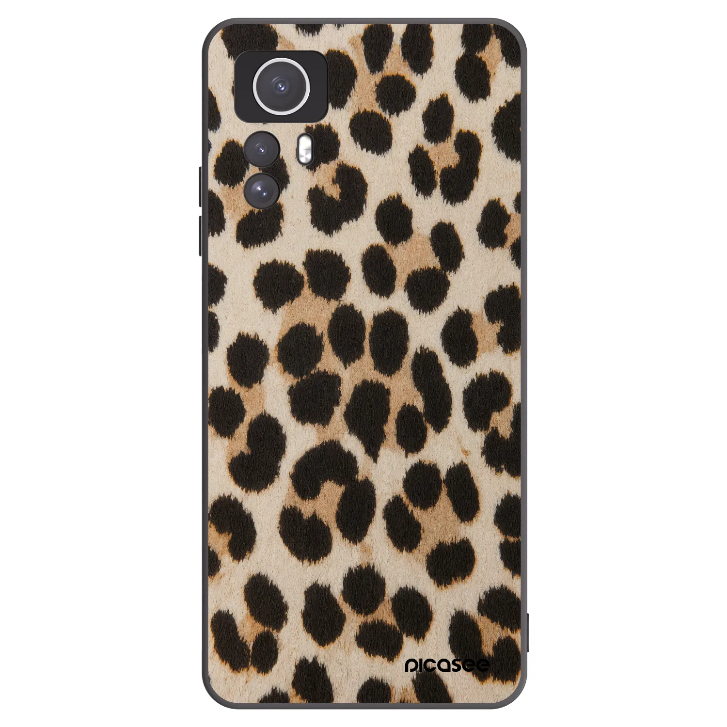 Picasee silikonový černý obal pro Xiaomi Redmi Note 12S - Brown Tiger