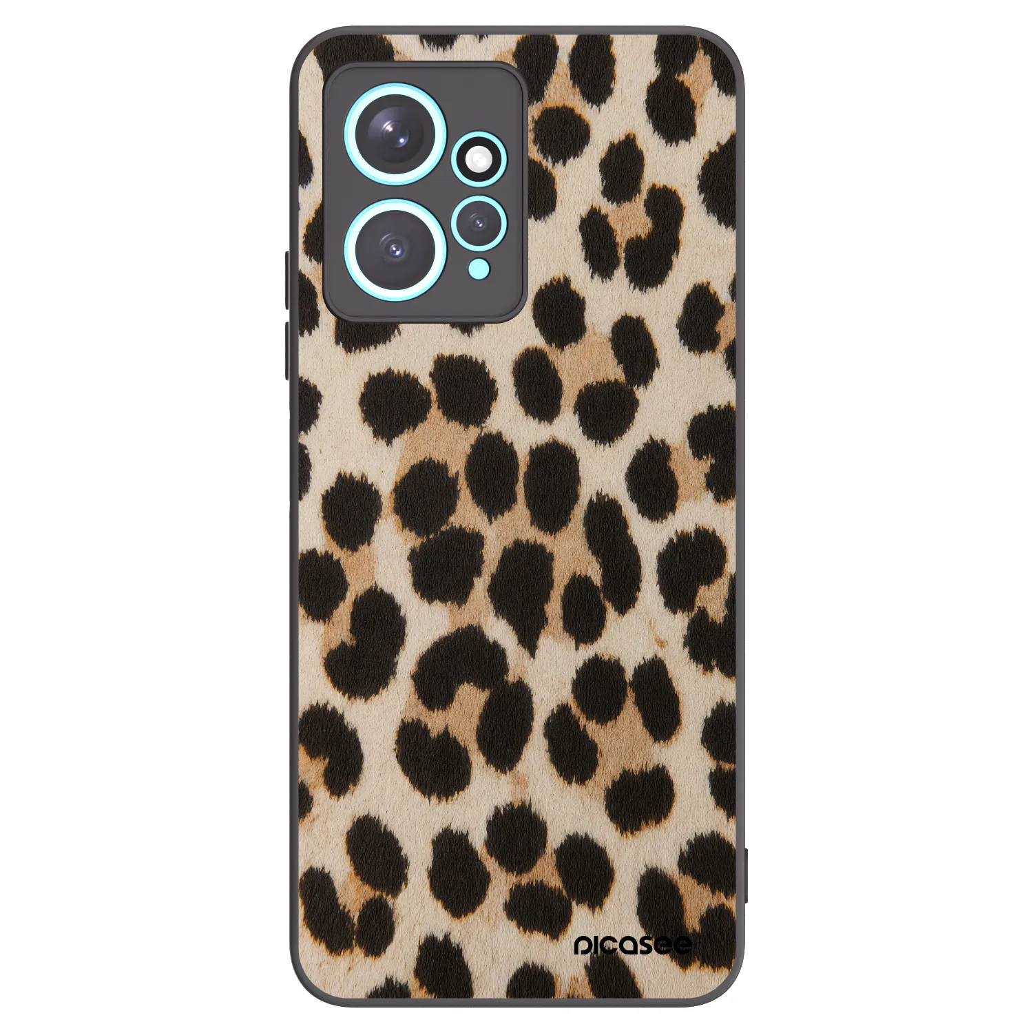 Picasee silikonový černý obal pro Xiaomi Redmi Note 12 4G - Brown Tiger