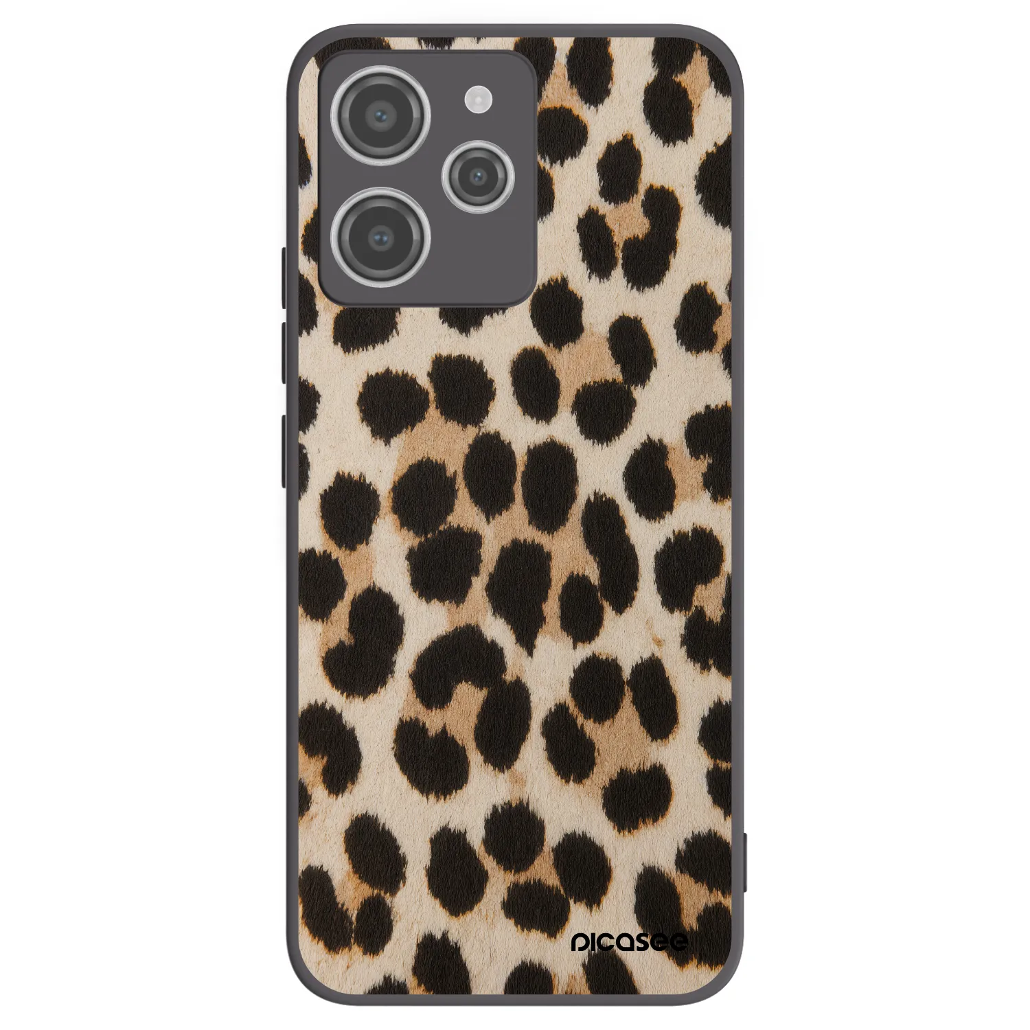 Picasee silikonový černý obal pro Xiaomi Redmi 12 4G - Brown Tiger