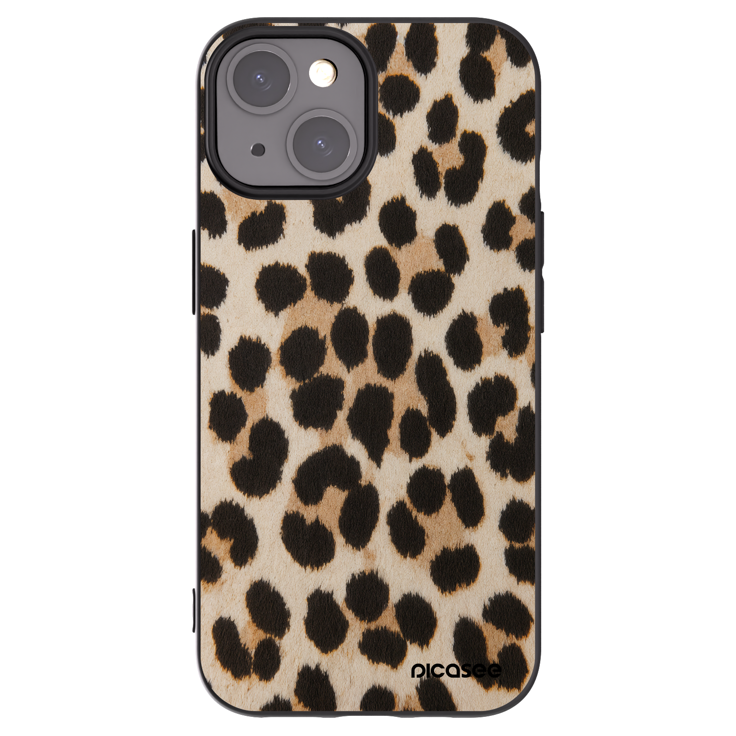 Picasee silikonový černý obal pro Apple iPhone 15 - Brown Tiger