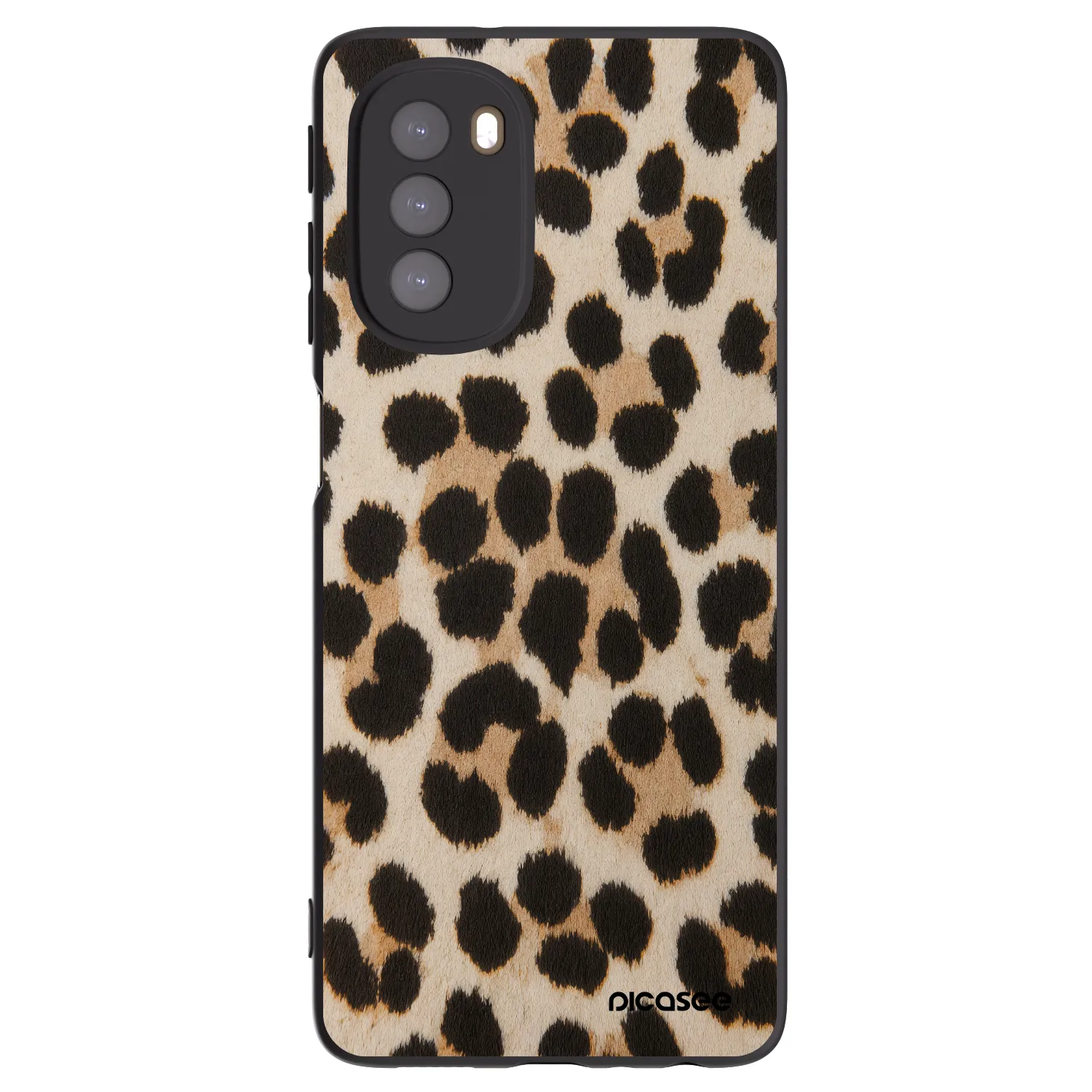 Picasee silikonový černý obal pro Motorola Moto G51 - Brown Tiger