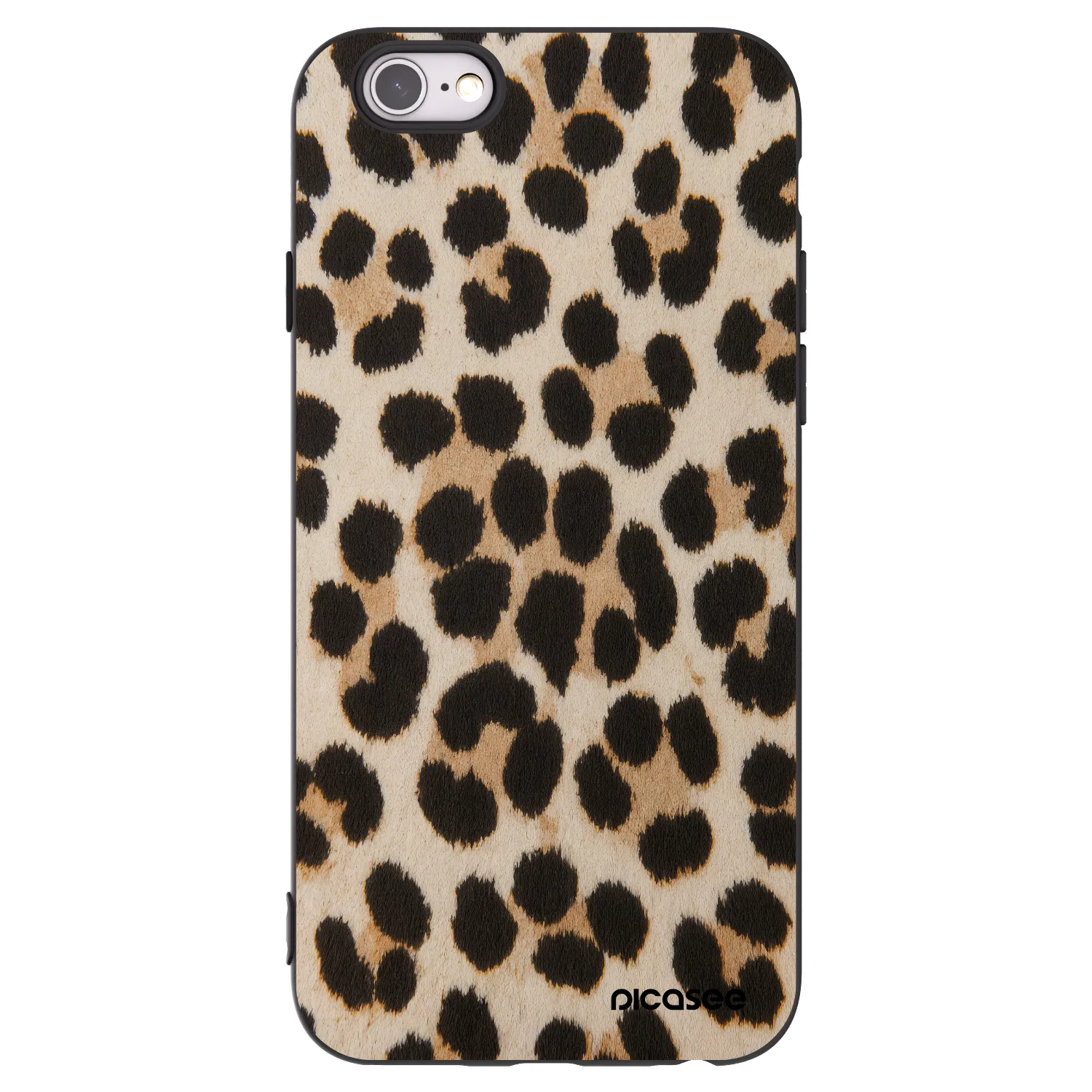 Picasee silikonový černý obal pro Apple iPhone 6/6S - Brown Tiger