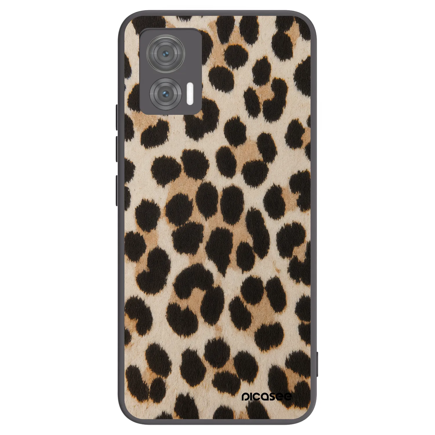 Picasee silikonový černý obal pro Motorola Edge 30 Neo - Brown Tiger