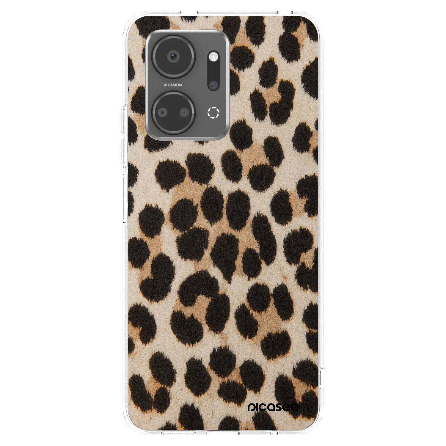 Picasee silikonový průhledný obal pro Honor X7a - Brown Tiger