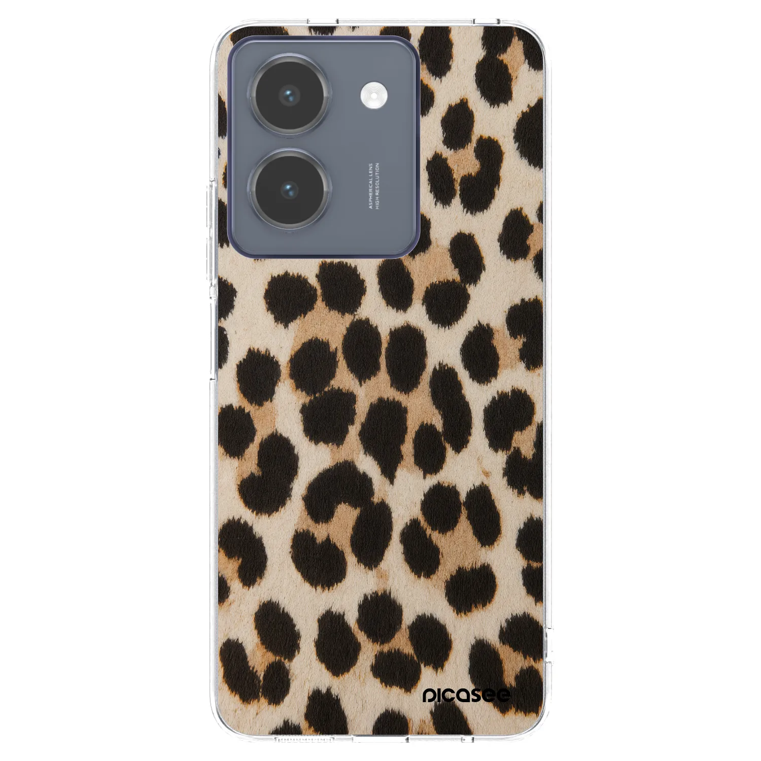 Picasee silikonový průhledný obal pro Vivo Y36 4G - Brown Tiger